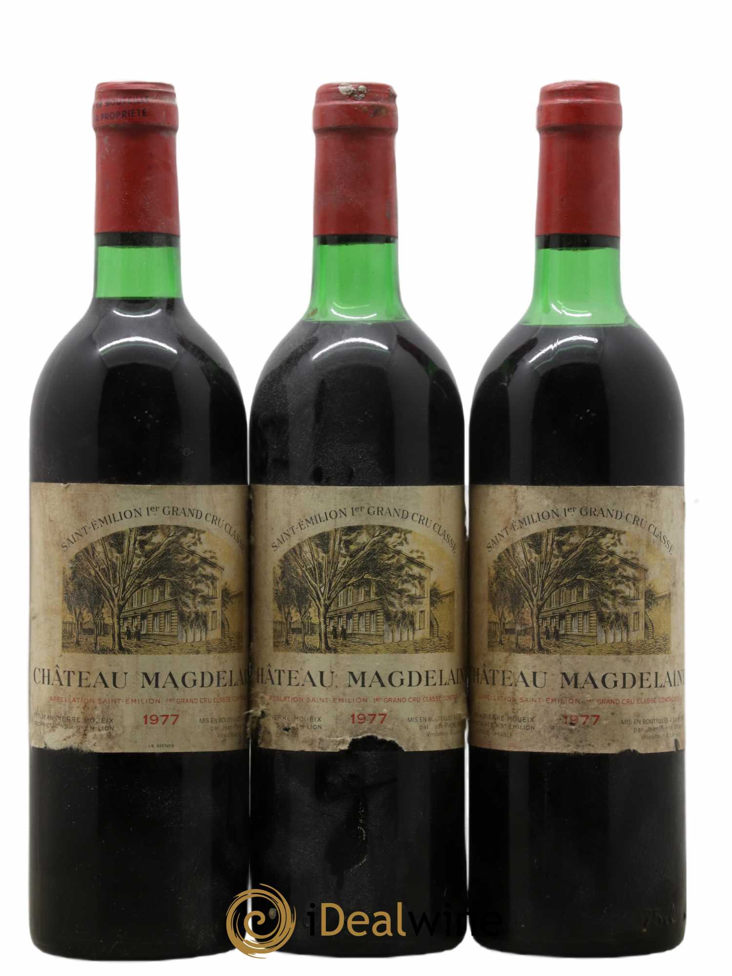 Château Magdelaine 1977 - Lot de 3 bouteilles - 0