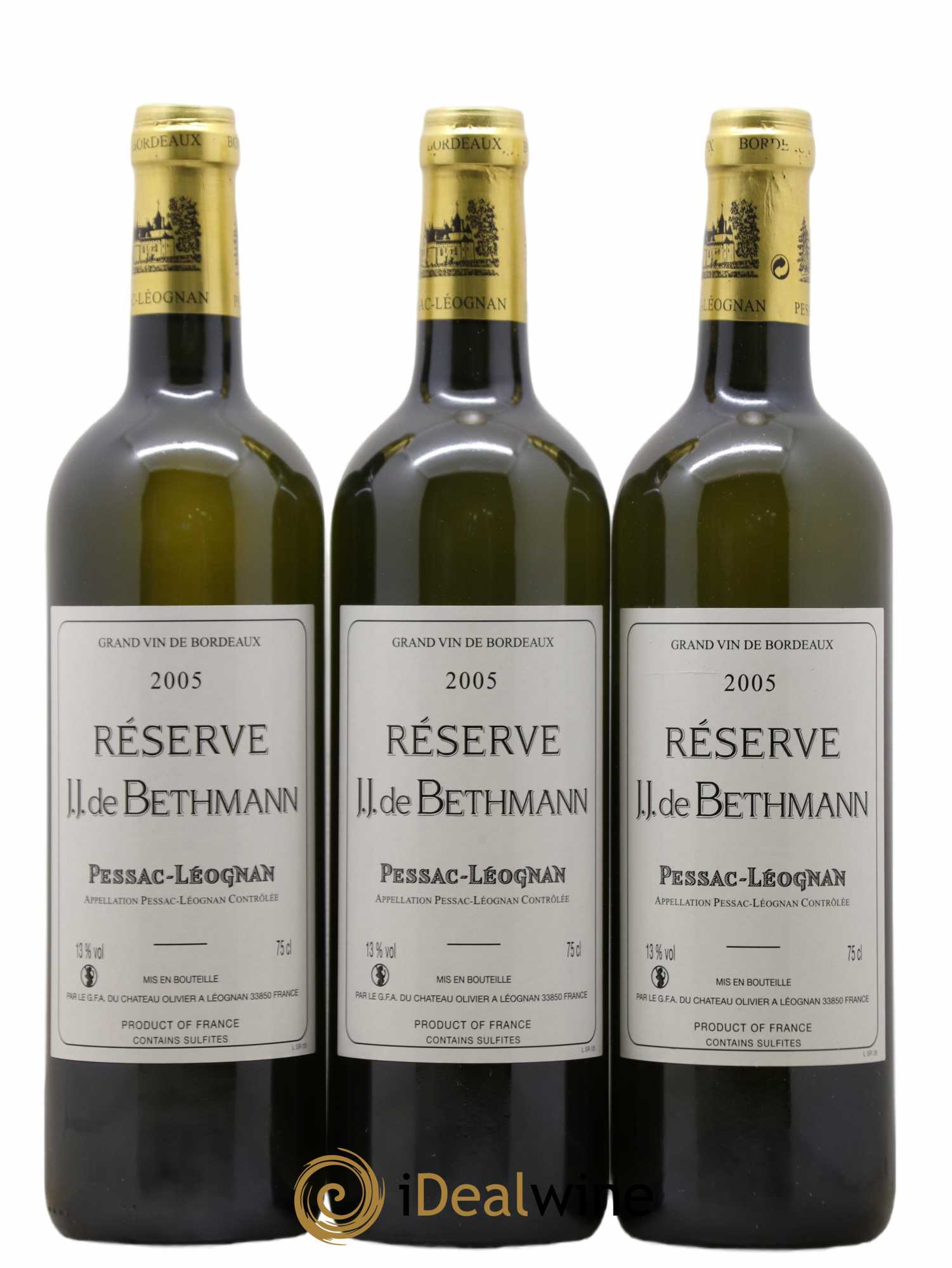 Pessac-Léognan Réserve J.J. De Bethmann 2005 - Posten von 6 Flaschen - 1