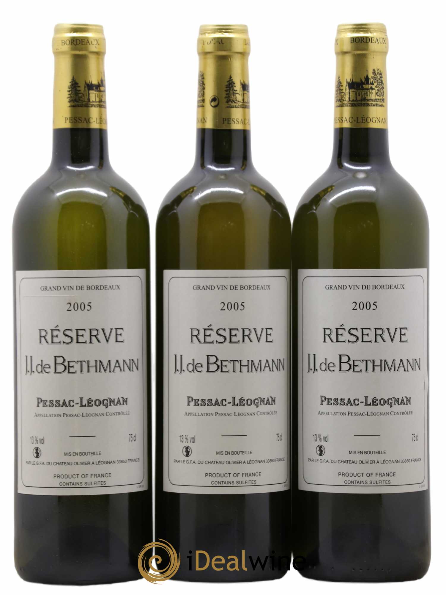 Pessac-Léognan Réserve J.J. De Bethmann 2005 - Posten von 6 Flaschen - 2