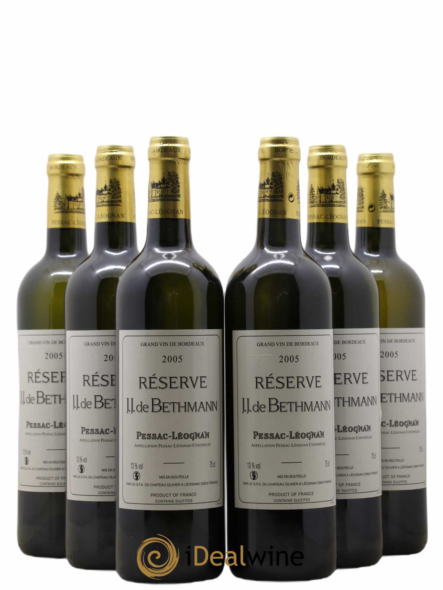 Pessac-Léognan Réserve J.J. De Bethmann 2005 - Posten von 6 Flaschen - 0