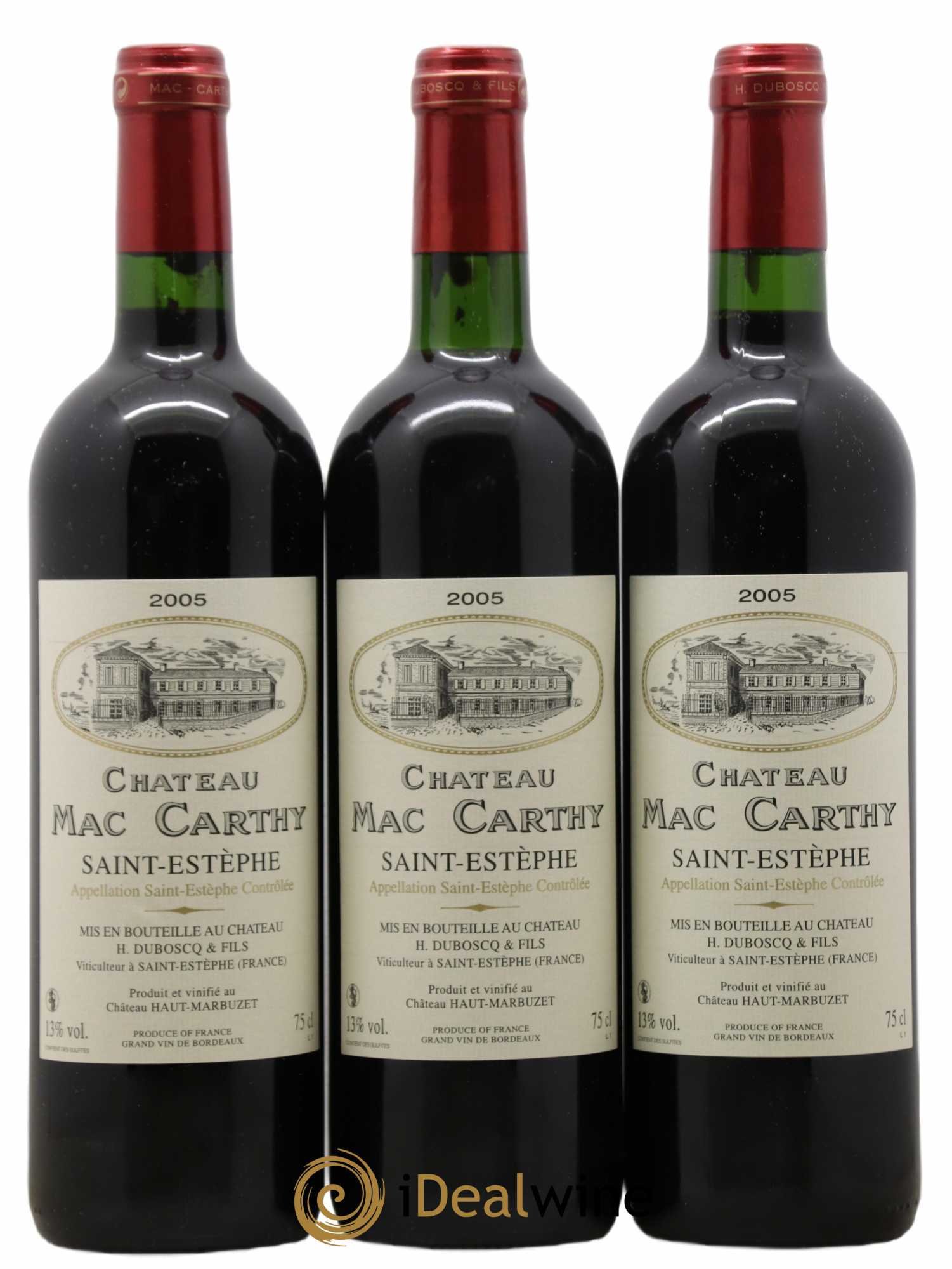 Saint-Estèphe Château Mac Carthy 2005 - Lot de 6 bouteilles - 1