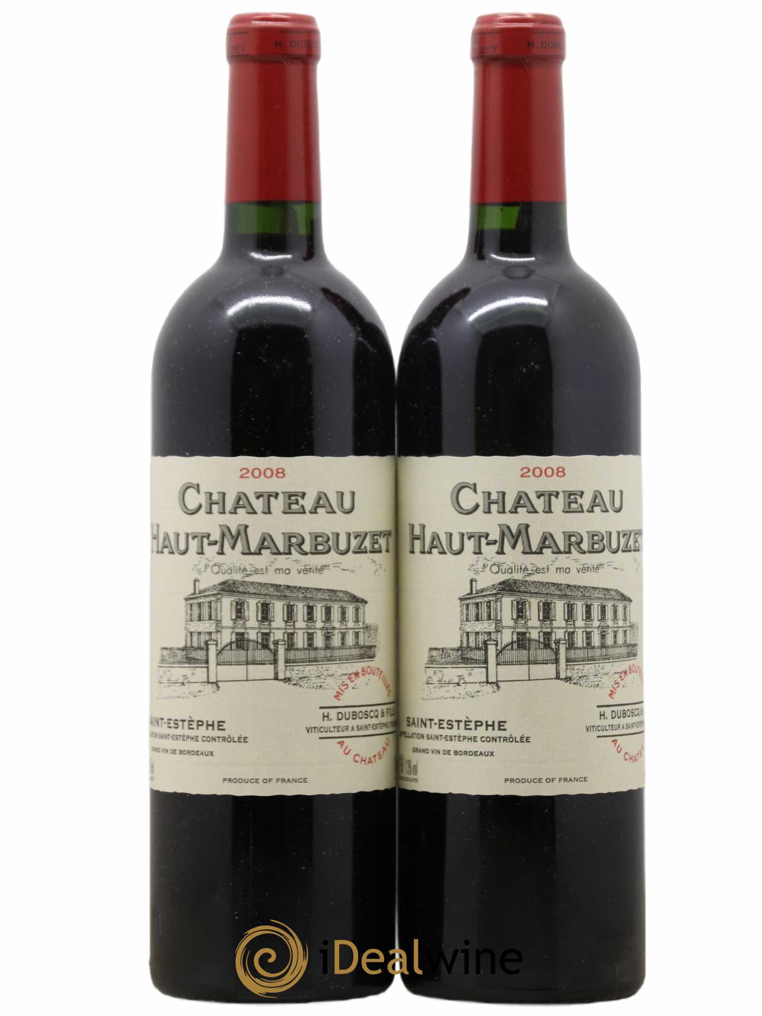 Château Haut Marbuzet 2008 - Lot de 2 bouteilles - 0