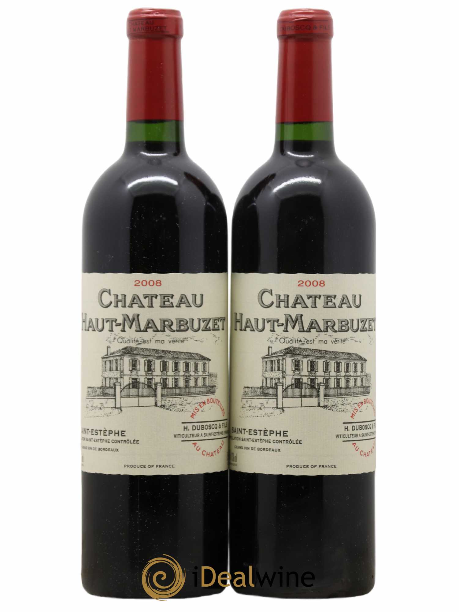 Château Haut Marbuzet 2008 - Lot de 2 bouteilles - 0