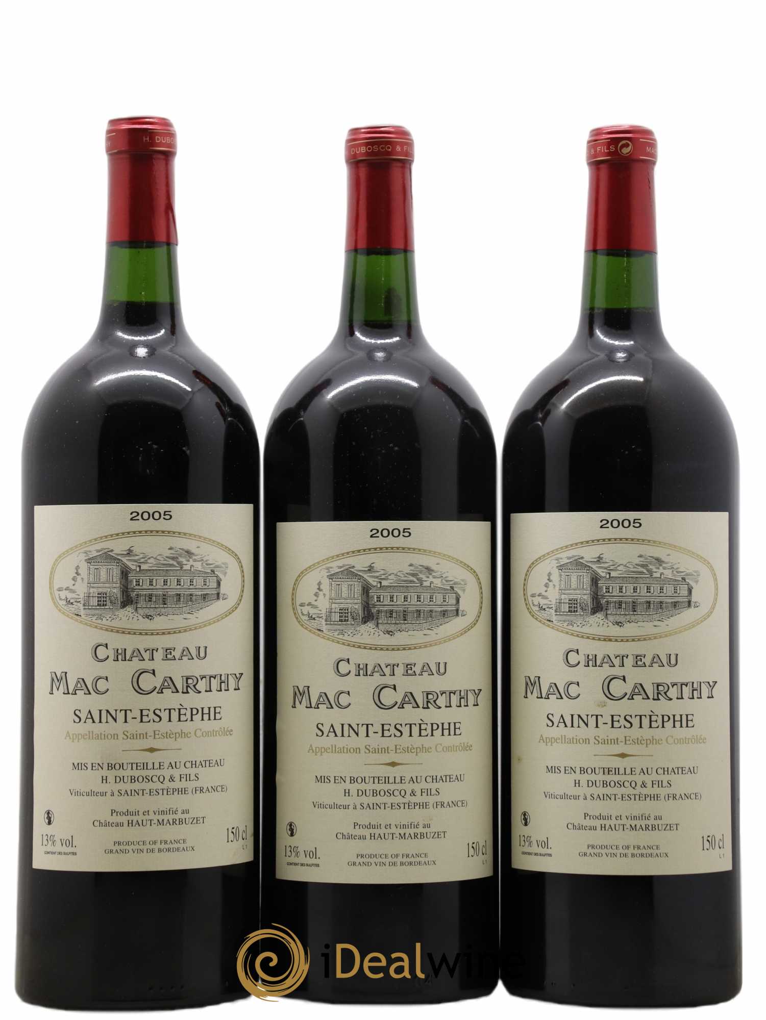 Saint-Estèphe Château Mac Carthy 2005 - Lot de 3 magnums - 0