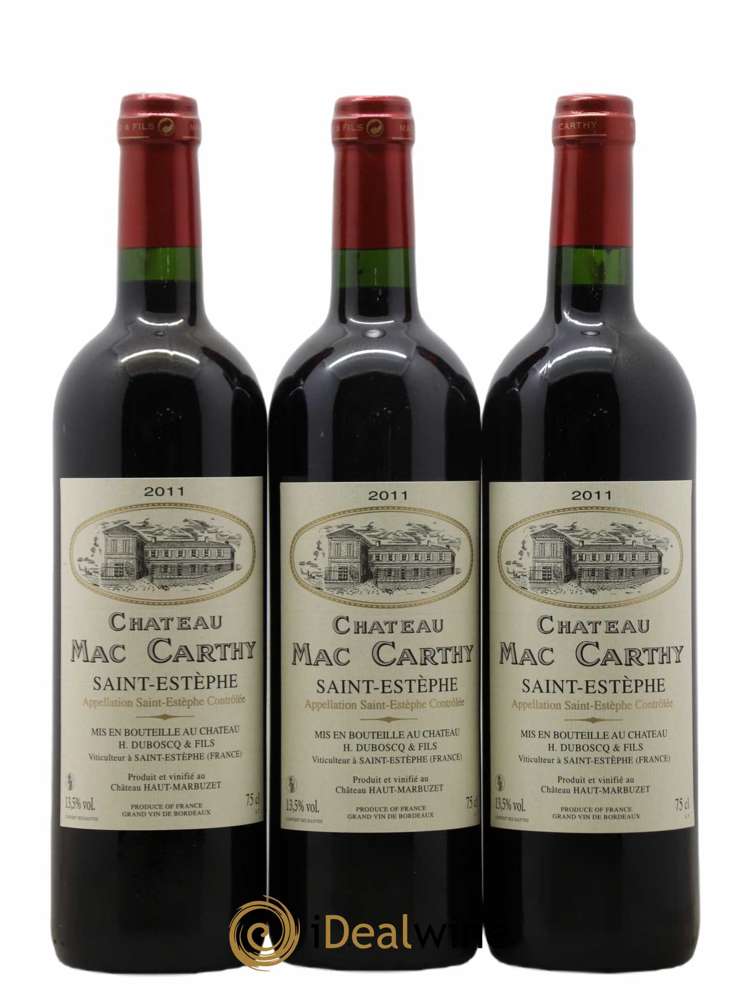 Saint-Estèphe Château Mac Carthy 2011 - Lot de 6 bouteilles - 1