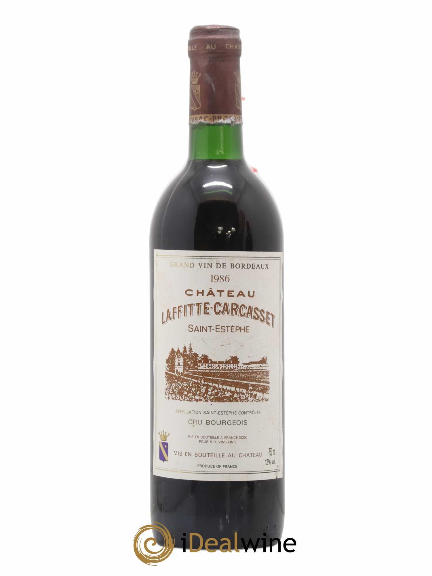 Château Laffitte Carcasset Cru Bourgeois 1986 - Lot de 1 bouteille - 0