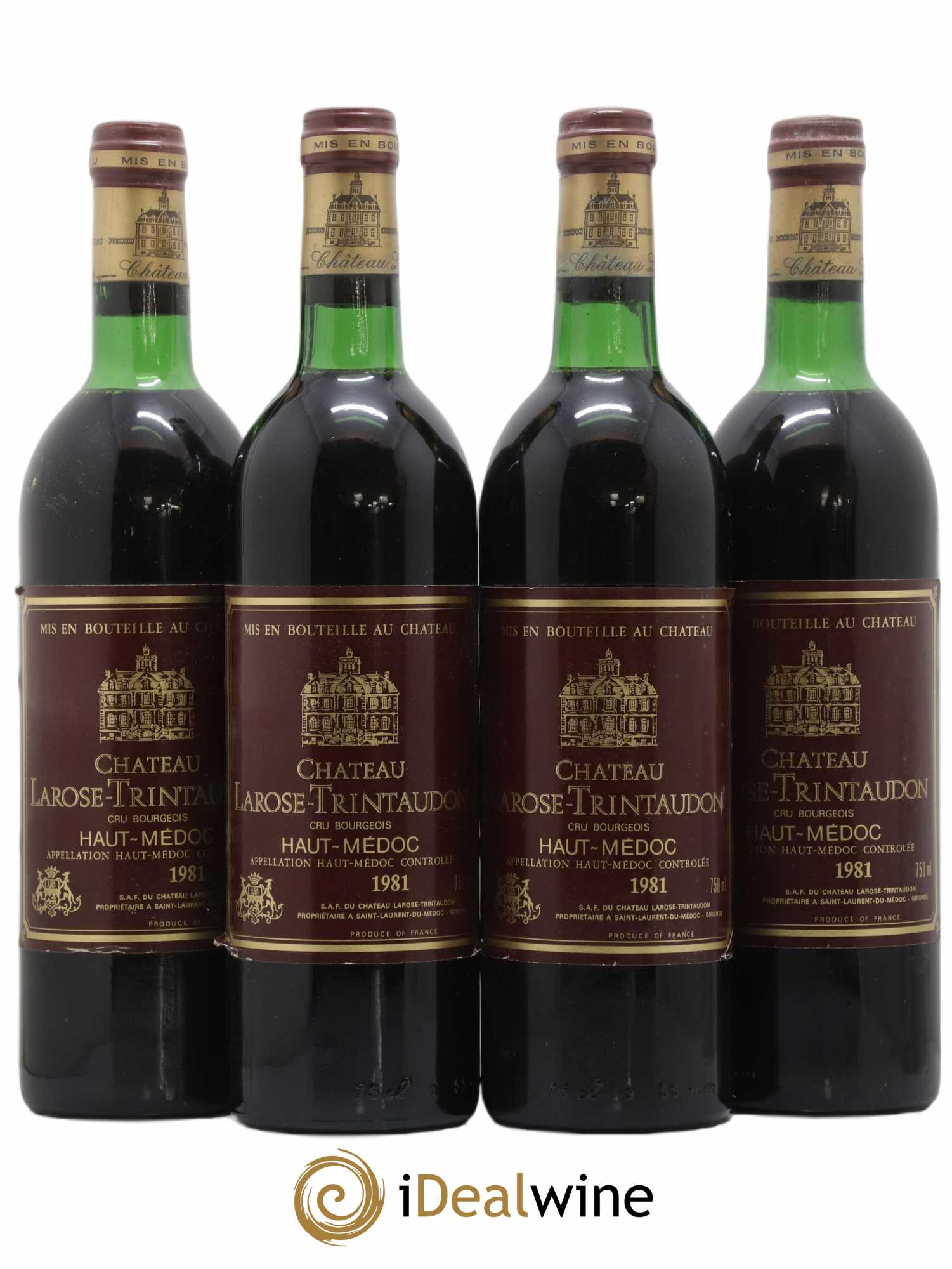 Château Larose Trintaudon Cru Bourgeois 1981 - Lot de 4 bouteilles - 0
