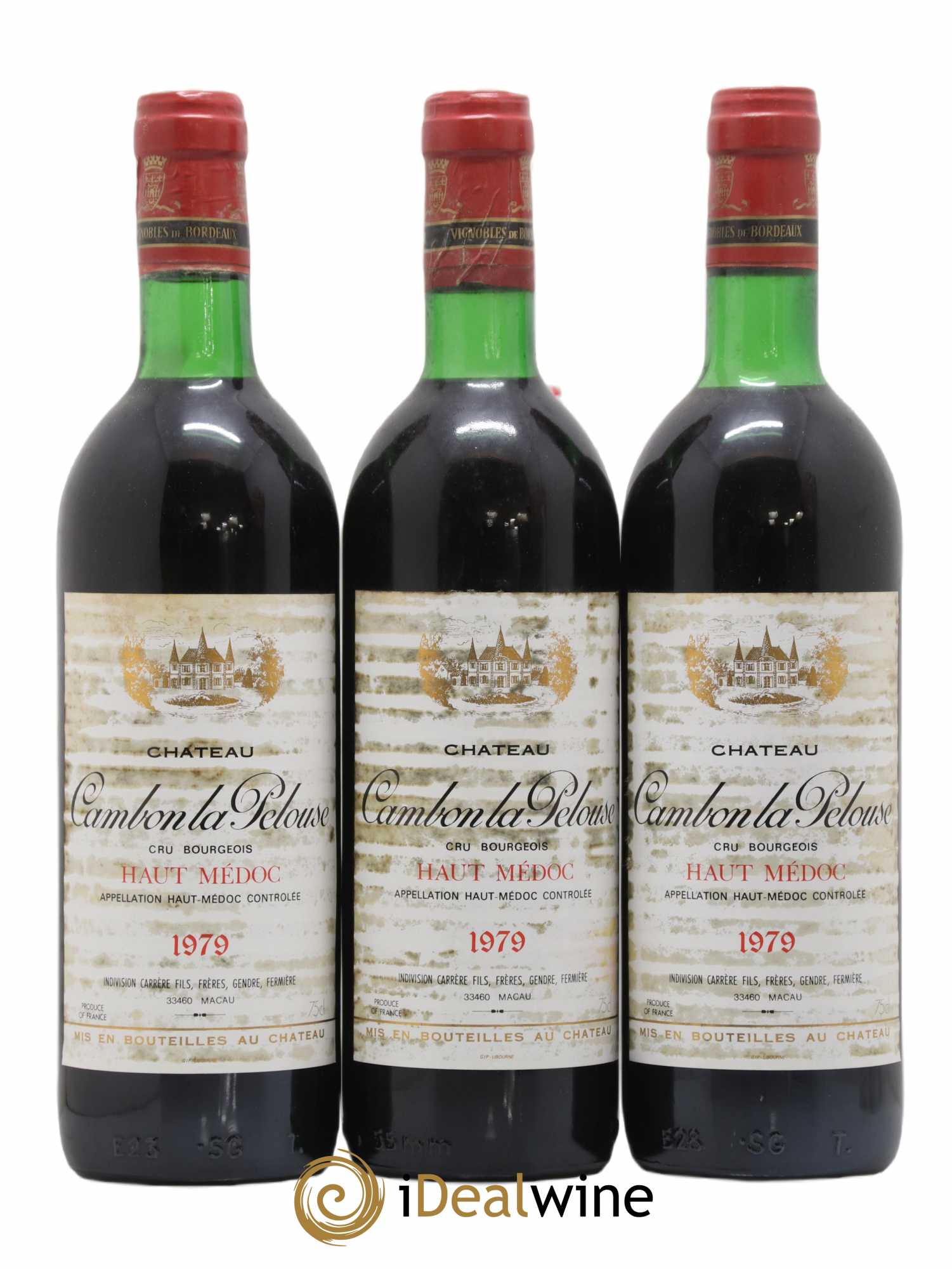 Château Cambon la Pelouse Cru Bourgeois 1979 - Lot de 3 bouteilles - 0