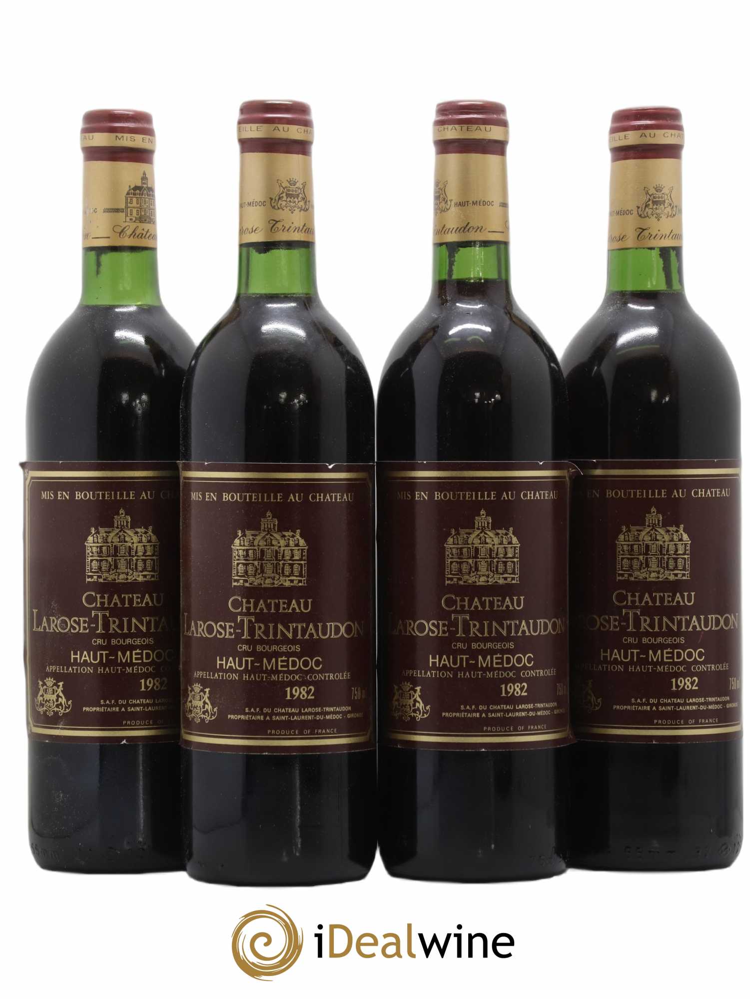 Château Larose Trintaudon Cru Bourgeois 1982 - Lot de 4 bouteilles - 0