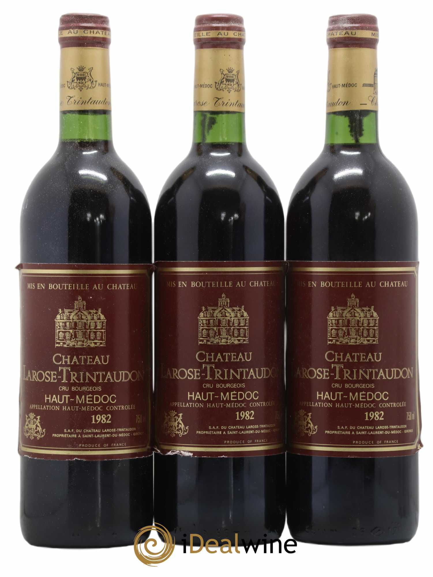 Château Larose Trintaudon Cru Bourgeois 1982 - Lot de 3 bouteilles - 0