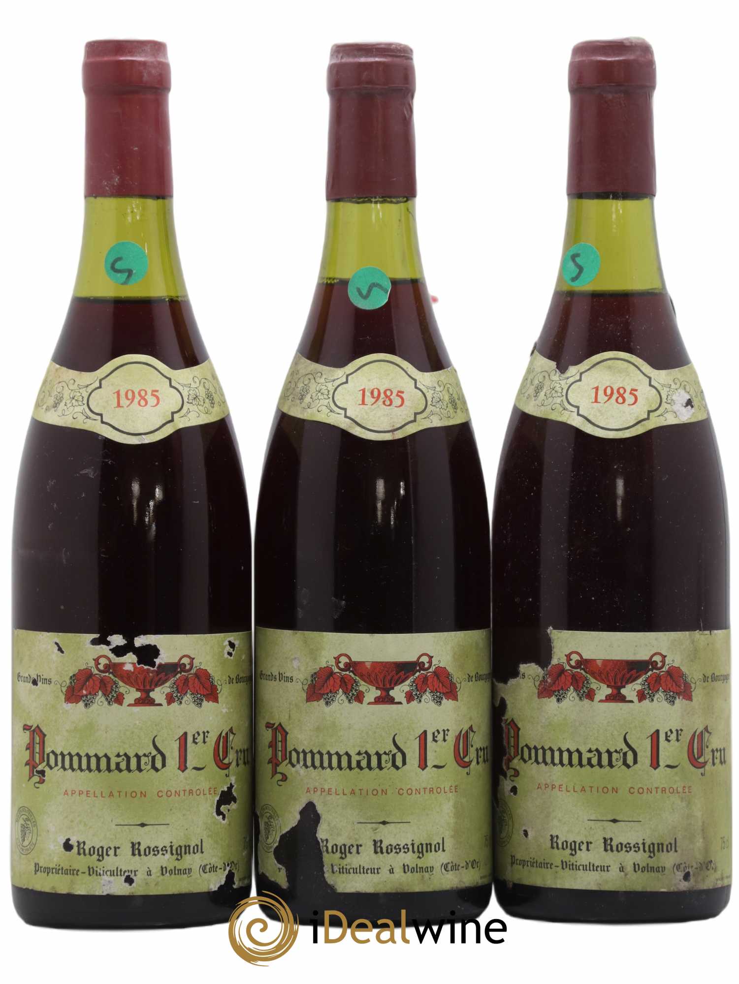 Pommard 1er Cru Roger Rossignol 1985 - Lot de 3 bouteilles - 0