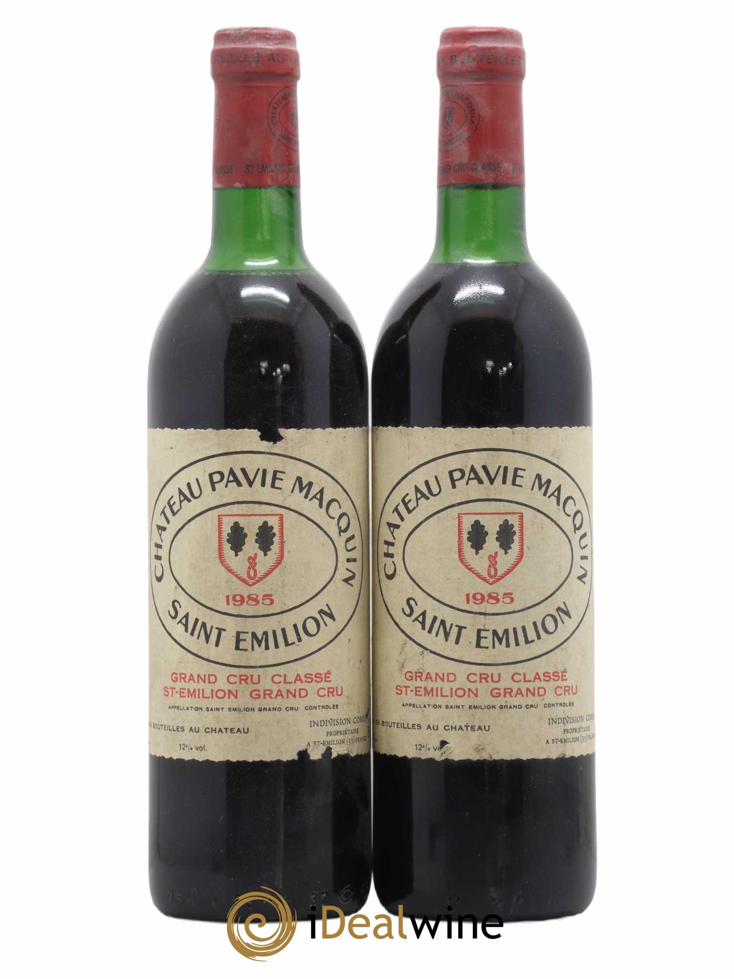 Château Pavie Macquin 1er Grand Cru Classé B 1985 - Lot de 2 bouteilles - 0