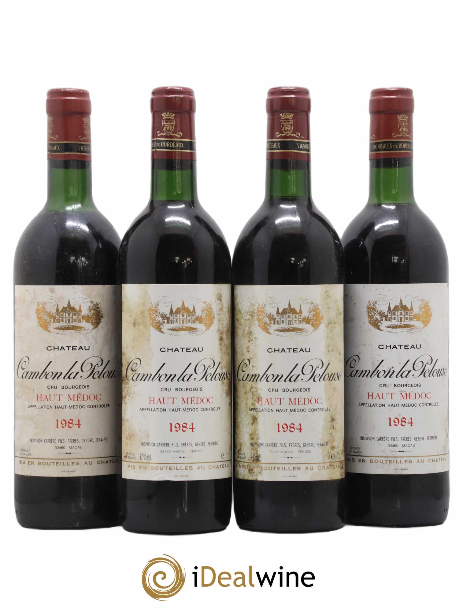 Château Cambon la Pelouse Cru Bourgeois 1984 - Lot de 4 bouteilles - 0