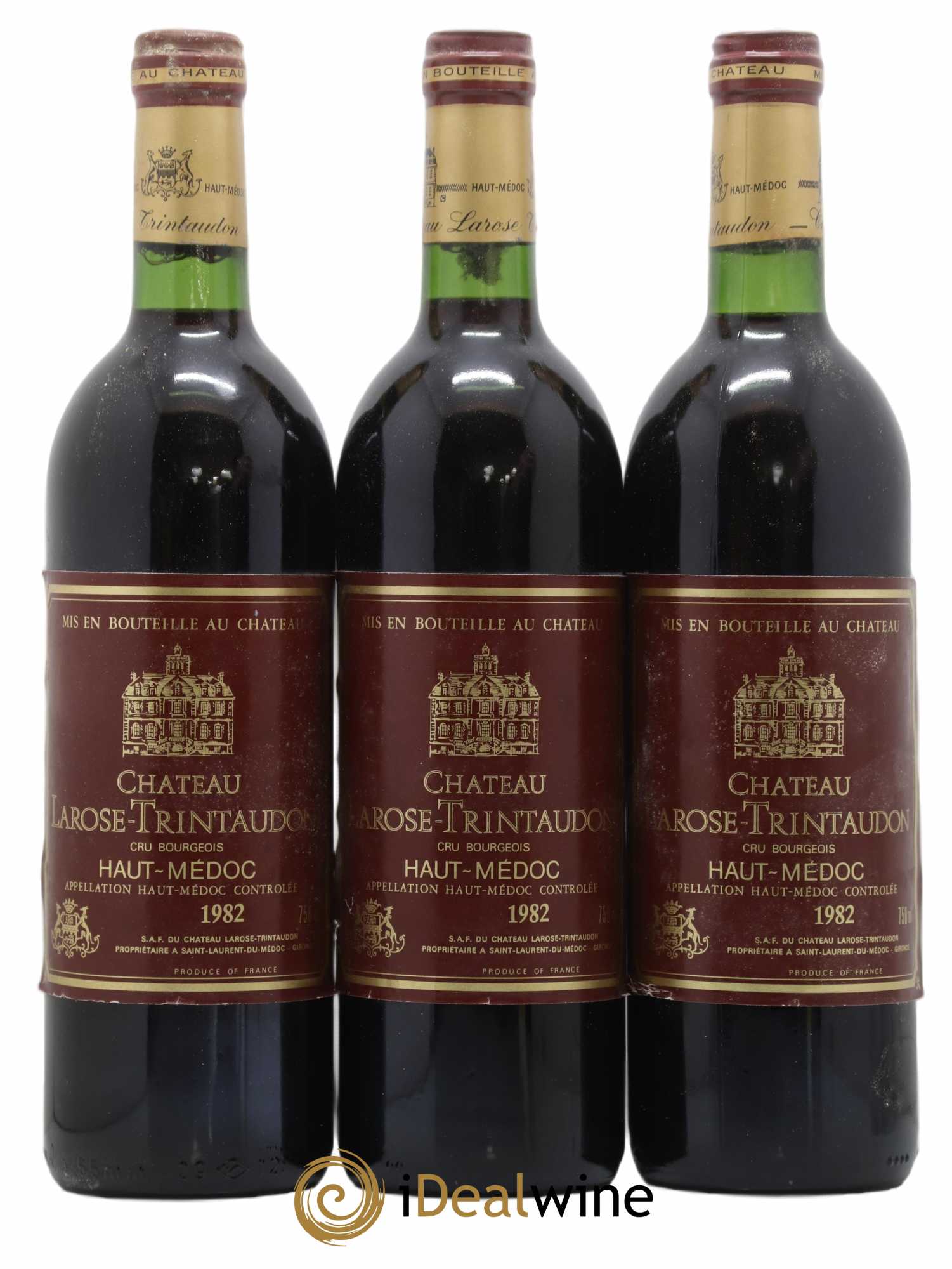 Château Larose Trintaudon Cru Bourgeois 1982 - Lot de 3 bouteilles - 0