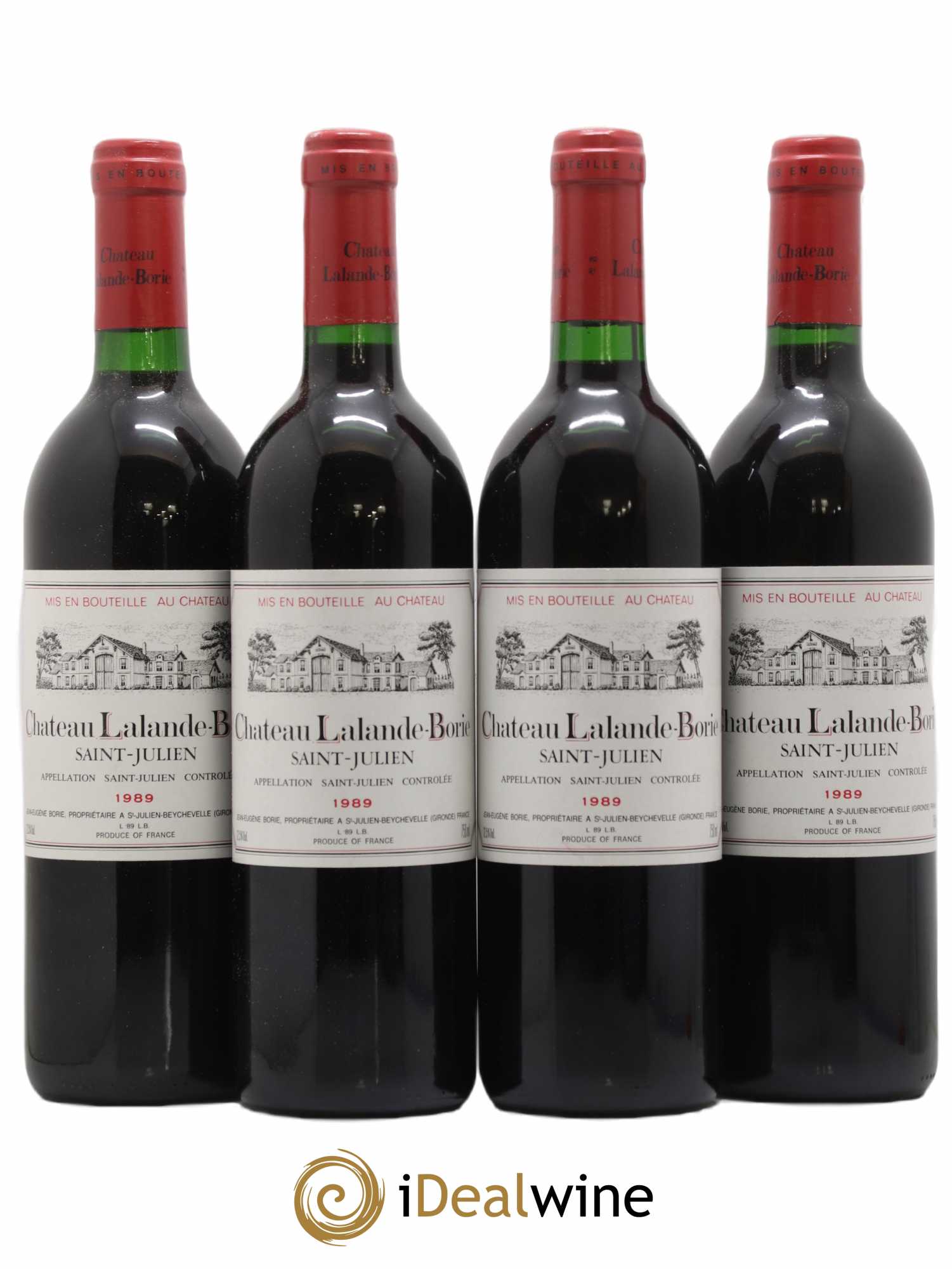 Château Lalande Borie 1989 - Lot de 4 bouteilles - 0
