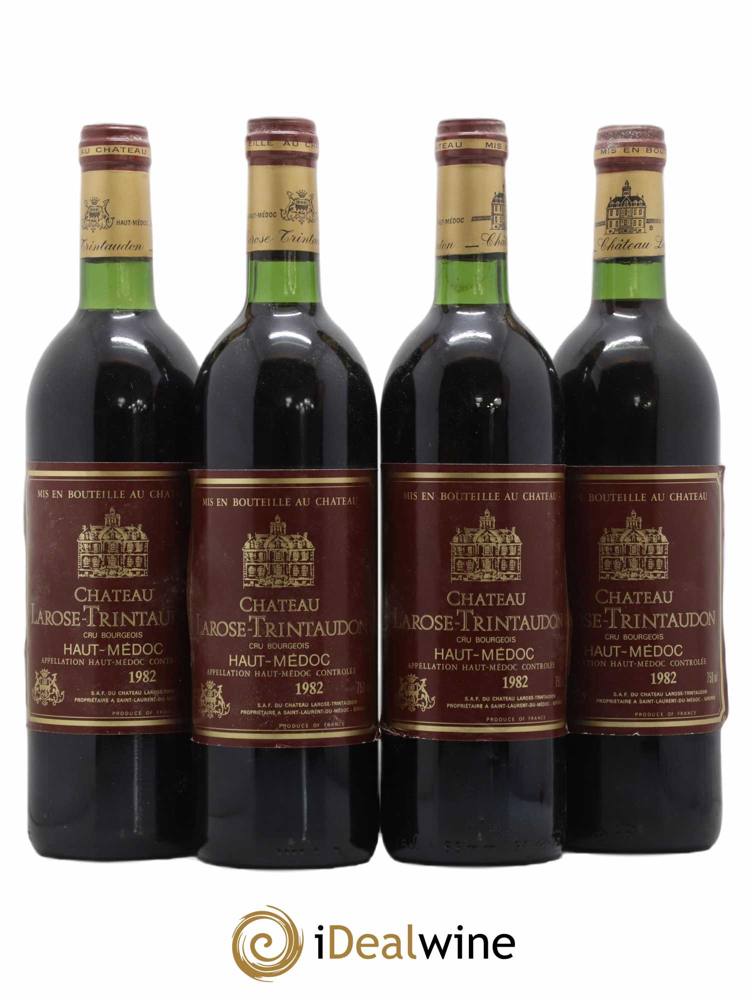 Château Larose Trintaudon Cru Bourgeois 1982 - Lot de 4 bouteilles - 0