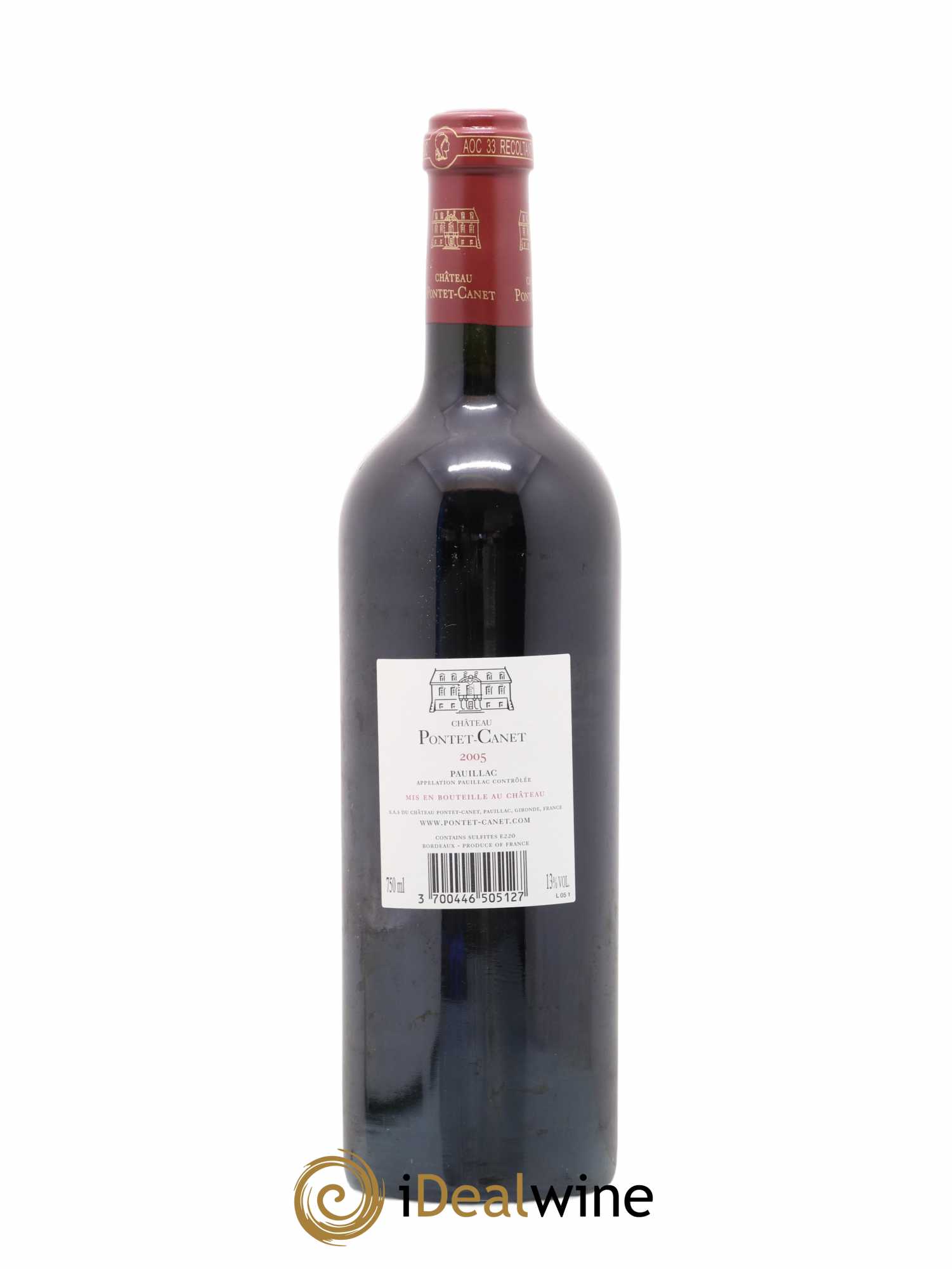Château Pontet Canet 5ème Grand Cru Classé 2005 - Lot de 1 bouteille - 1