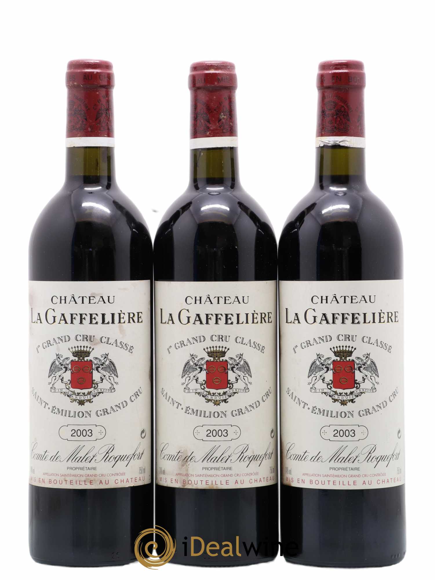 Château la Gaffelière 1er Grand Cru Classé B 2003 - Lot de 3 bouteilles - 0