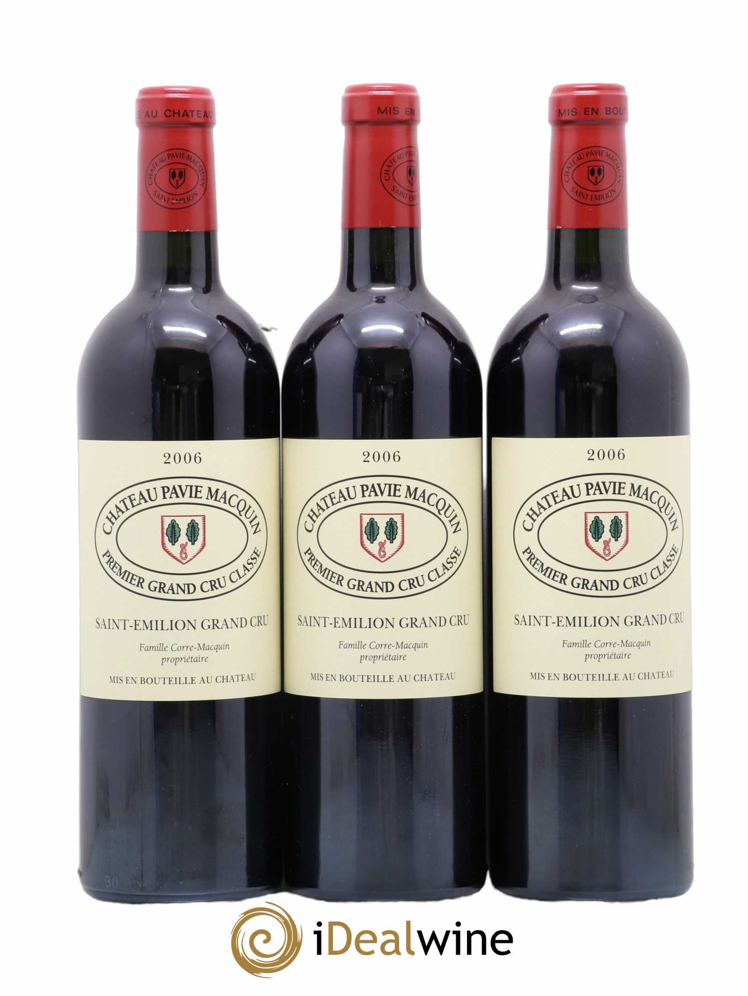 Château Pavie Macquin 1er Grand Cru Classé B 2006 - Lot de 3 bouteilles - 0