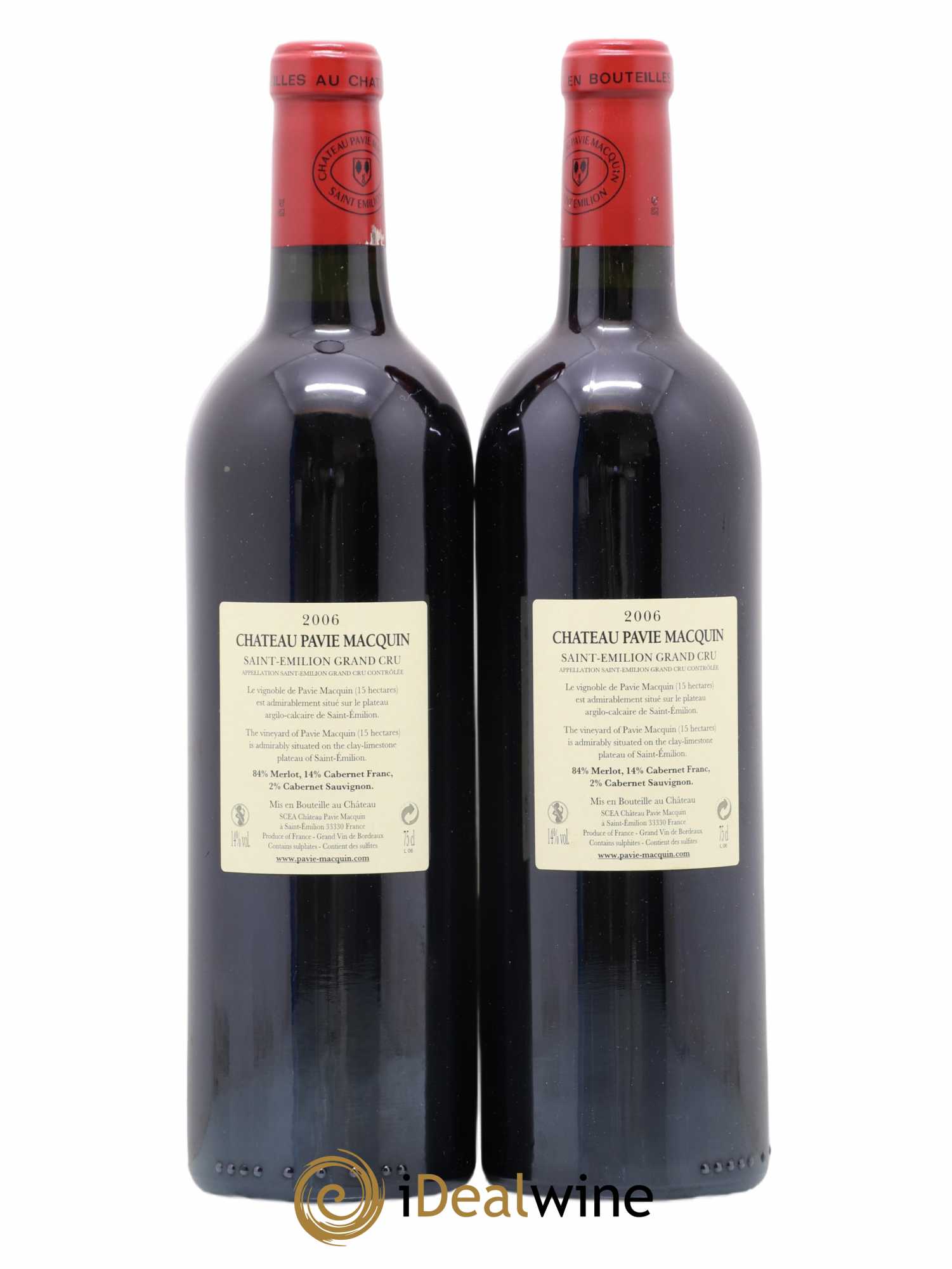 Château Pavie Macquin 1er Grand Cru Classé B (no reserve) 2006 - Lot of 2 bottles - 1
