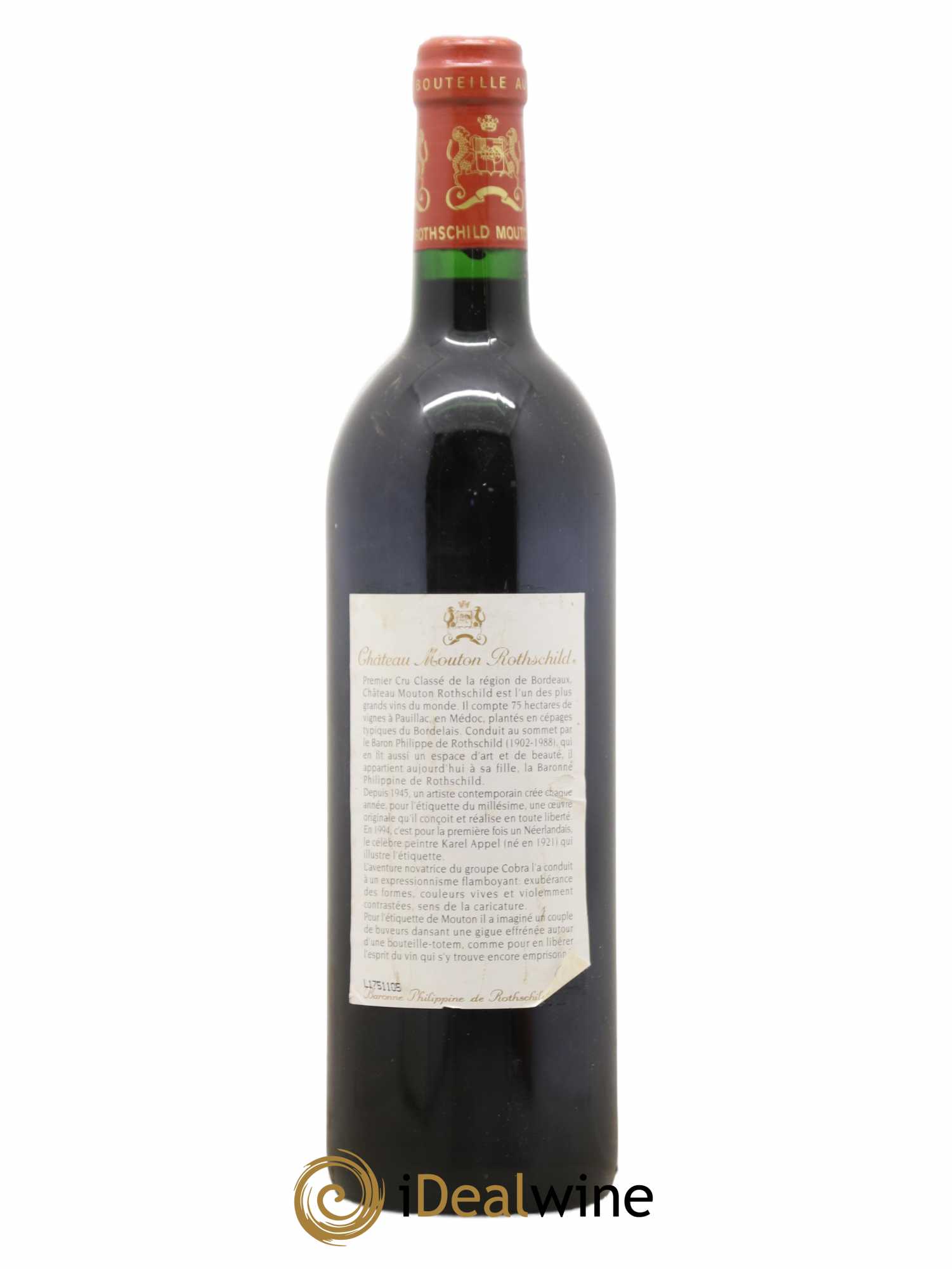 Château Mouton Rothschild 1er Grand Cru Classé  (no reserve) 1994 - Lot of 1 bottle - 1