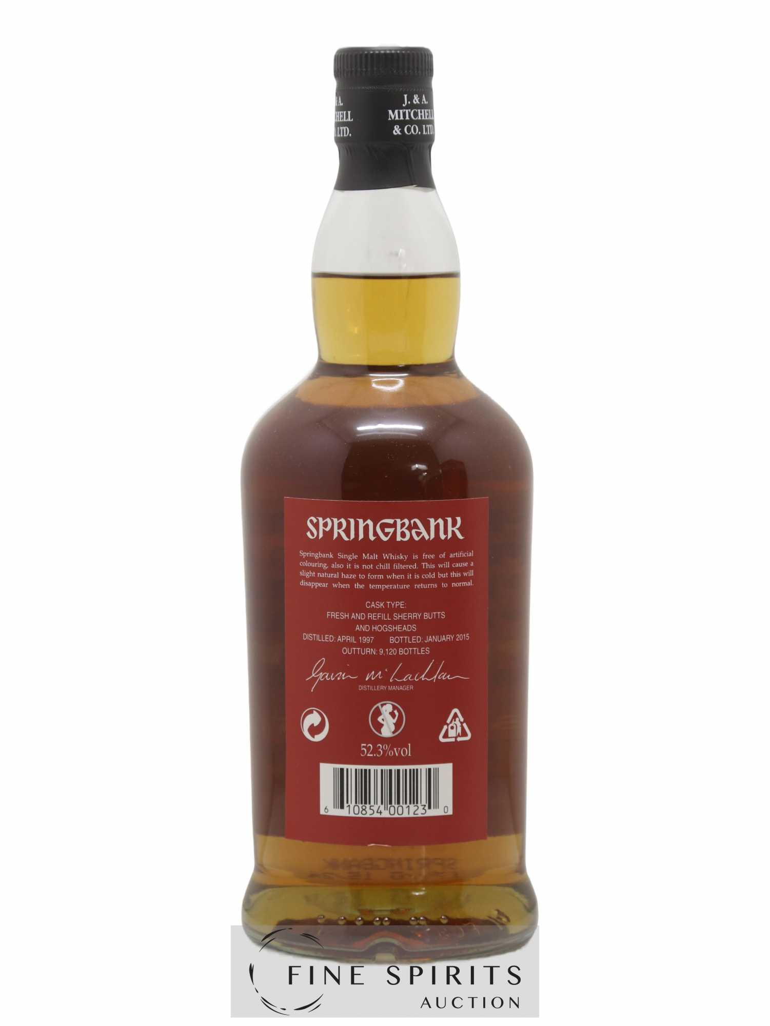Springbank 17 years 1997 Of. One of 9120 bottles - Bottled 2015 Sherry Wood - Lot de 1 bouteille - 2