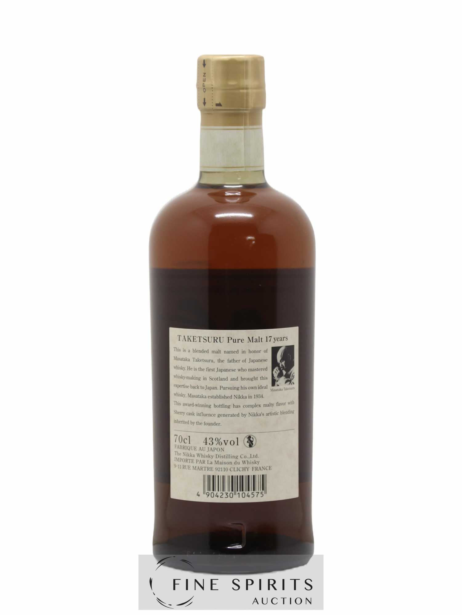 Taketsuru 17 years Of. Pure Malt Nikka Whisky - Lot de 1 bouteille - 2