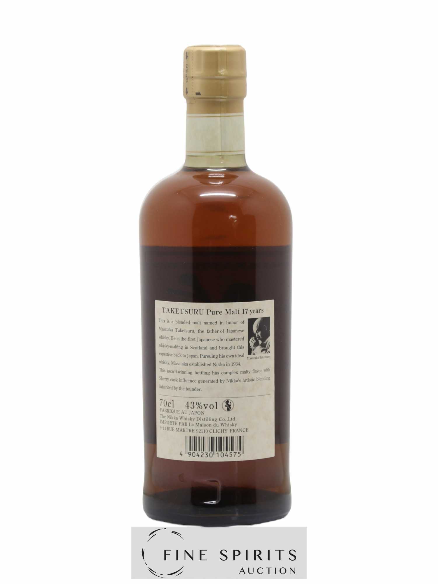 Taketsuru 17 years Of. Pure Malt Nikka Whisky - Lot de 1 bouteille - 2