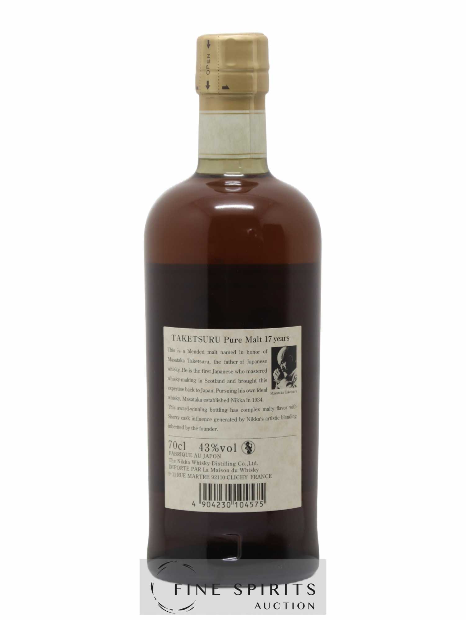 Taketsuru 17 years Of. Pure Malt Nikka Whisky - Posten von 1 Flasche - 2