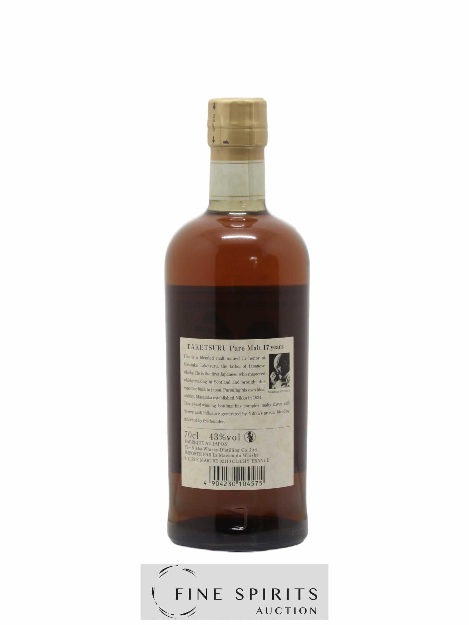 Taketsuru 17 years Of. Pure Malt Nikka Whisky - Posten von 1 Flasche - 2