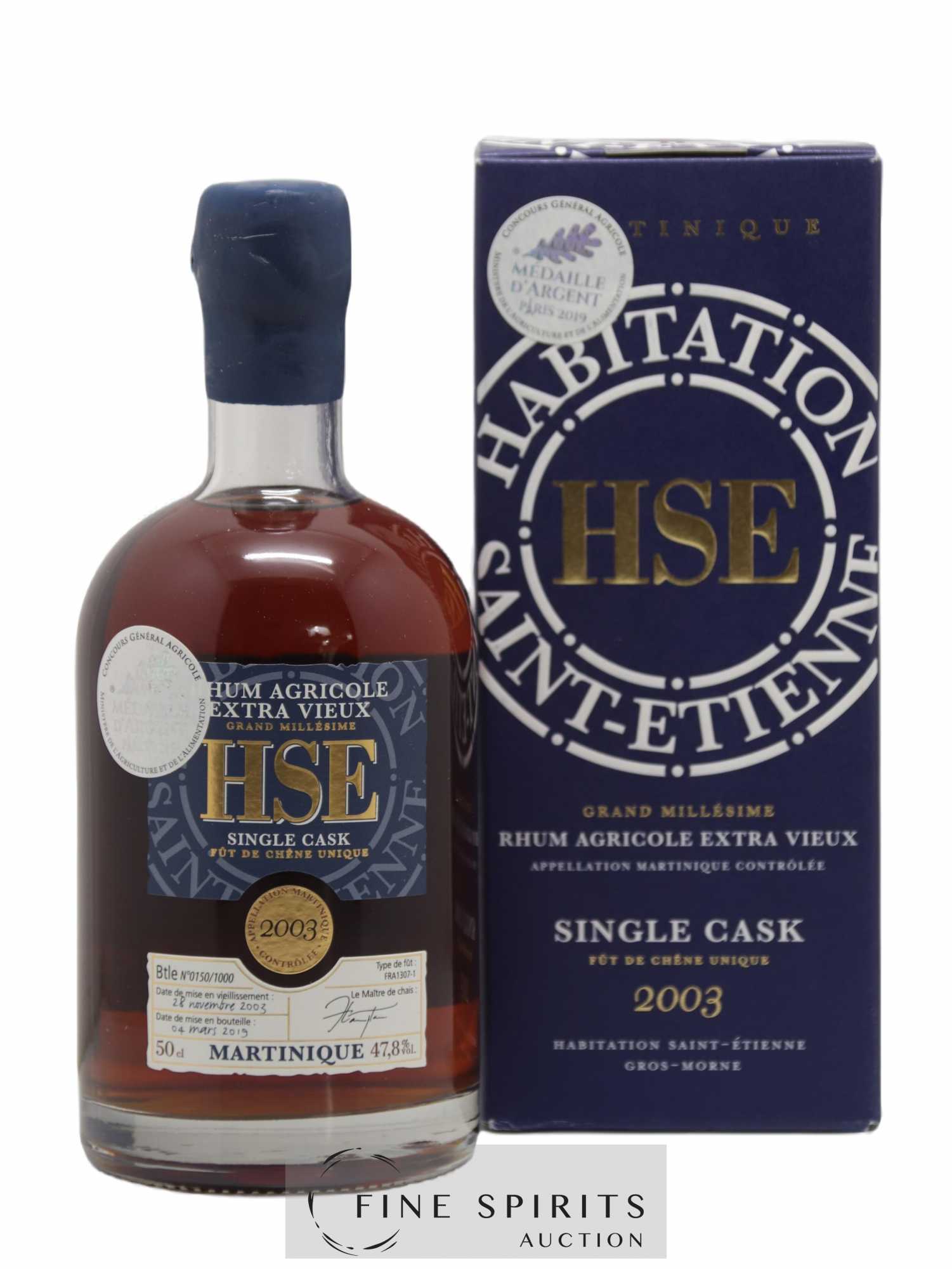 HSE 2003 Of. Single Cask n°FRA-1307-1 - One of 1000 - bottled 2019 Grand Millésime - Lot de 1 bouteille - 0