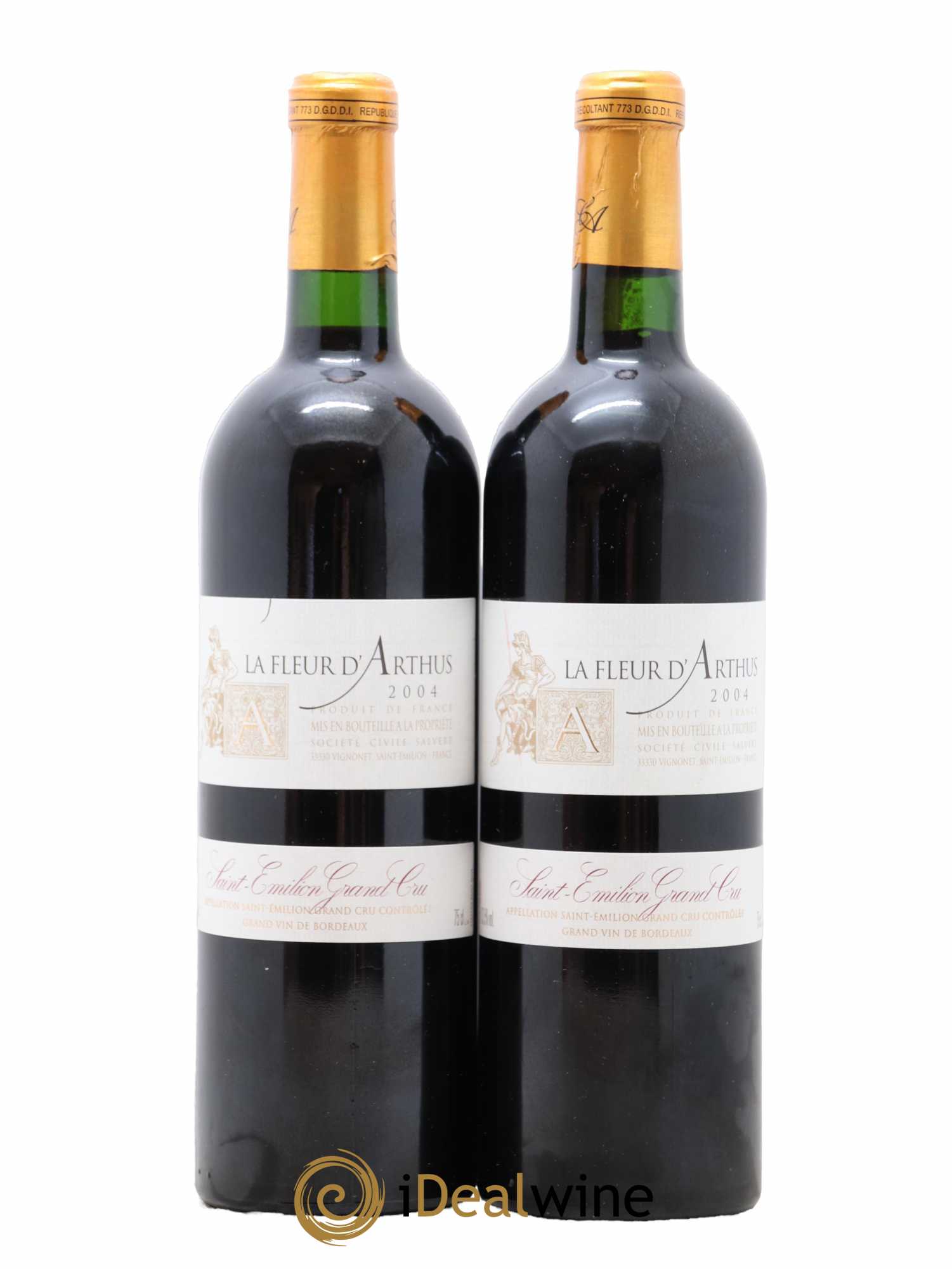 Saint-Émilion Grand Cru château fleur d'arthus 2004 - Lot de 2 bouteilles - 0
