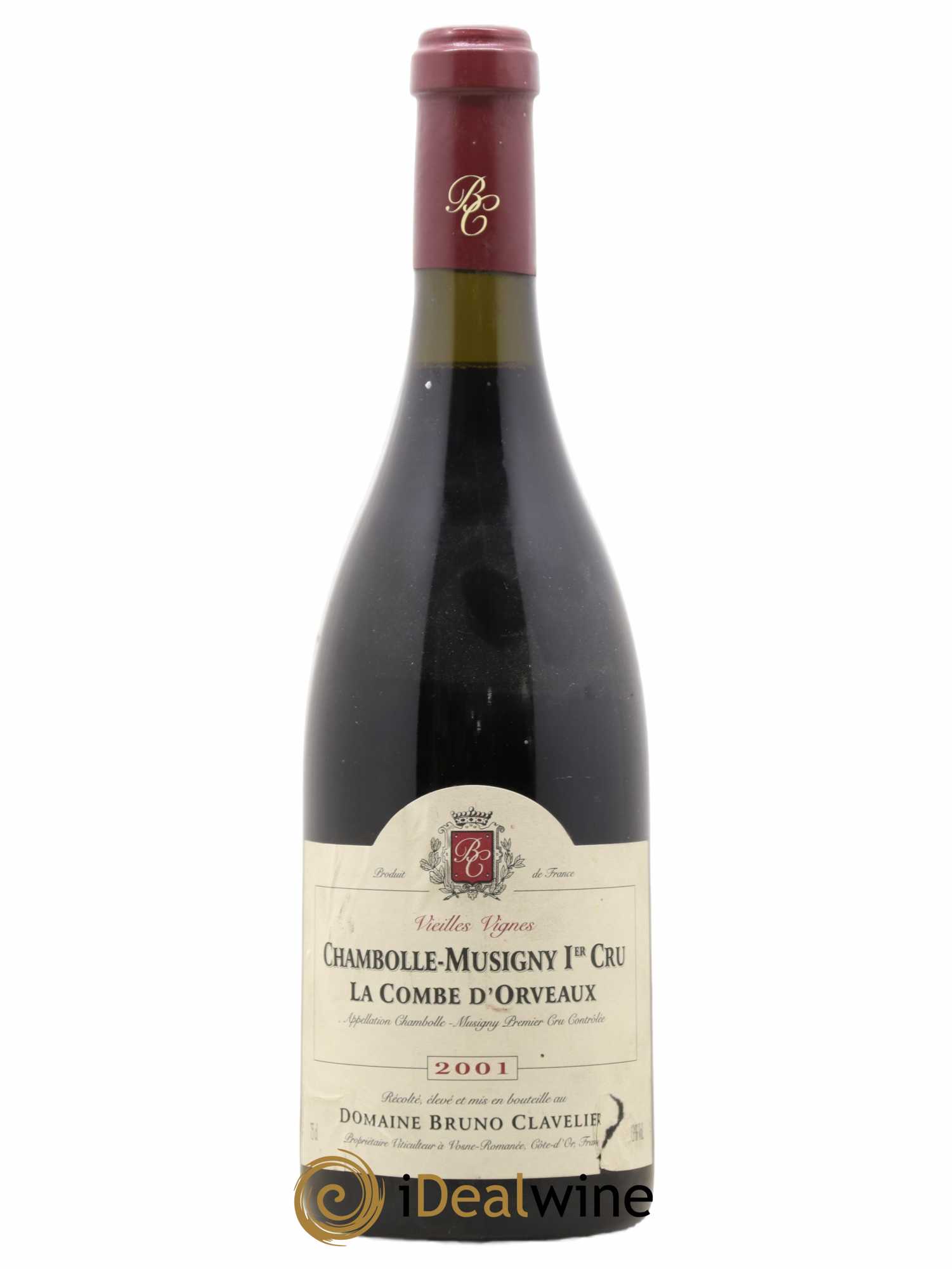 Chambolle-Musigny 1er Cru La Combe d'Orveaux Vieilles Vignes Bruno Clavelier 2001 - Lot de 1 bouteille - 0