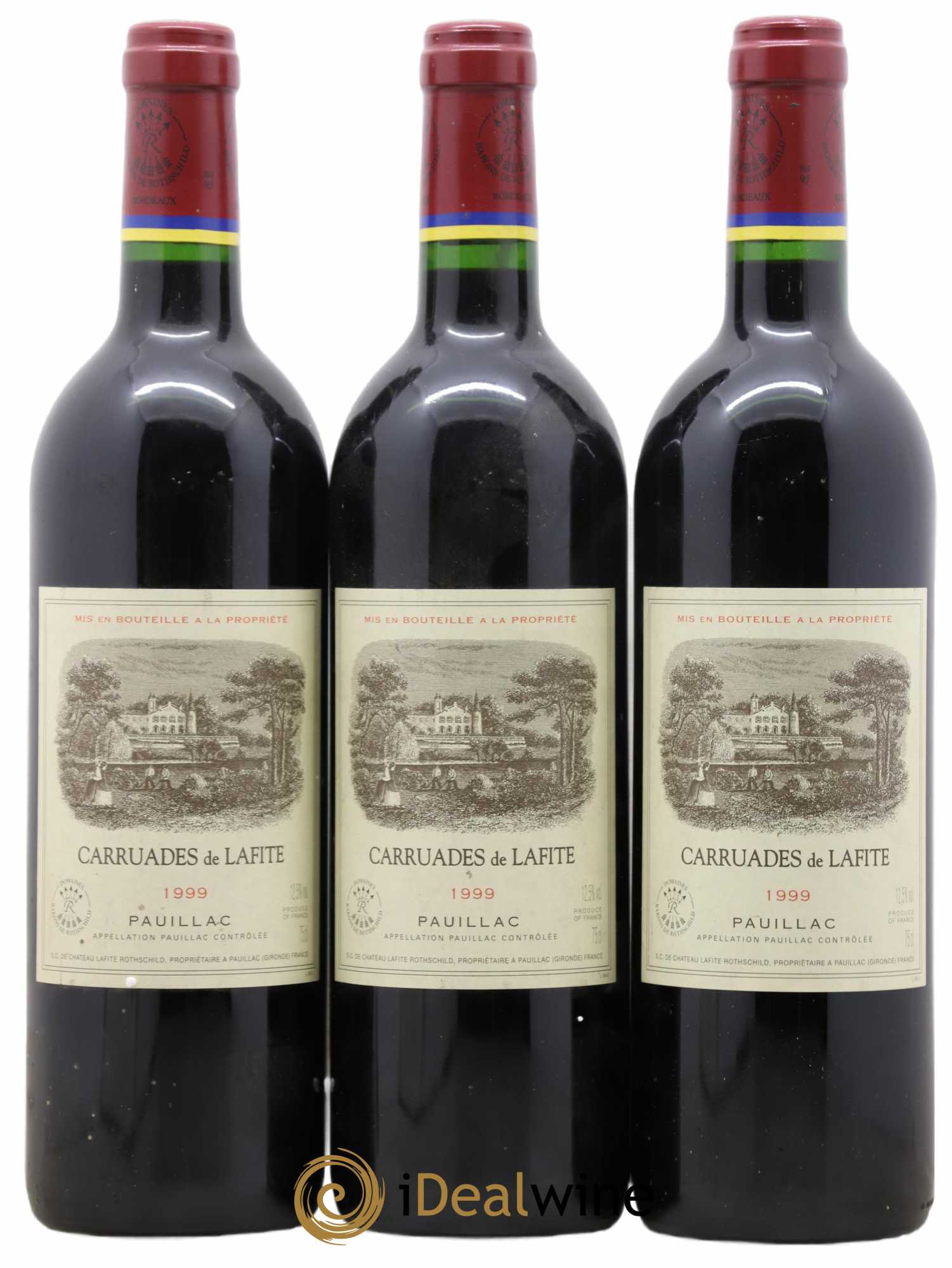 Carruades de Lafite Rothschild Second Vin 1999 - Lot de 3 bouteilles - 0