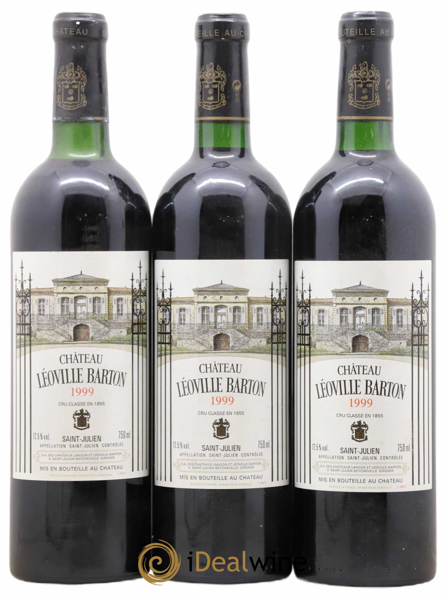 Château Léoville Barton 2ème Grand Cru Classé 1999 - Lot de 3 bouteilles - 0