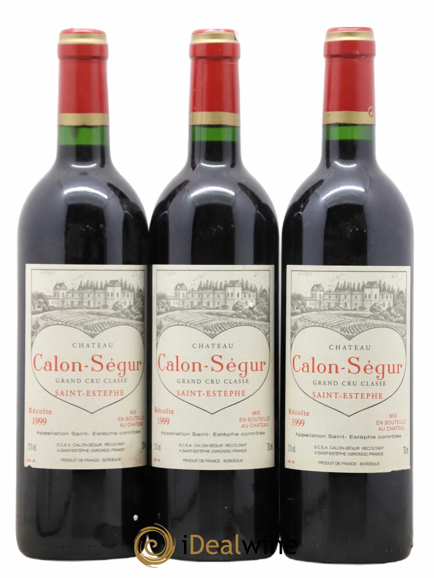 Château Calon Ségur 3ème Grand Cru Classé 1999 - Lot de 3 bouteilles - 0