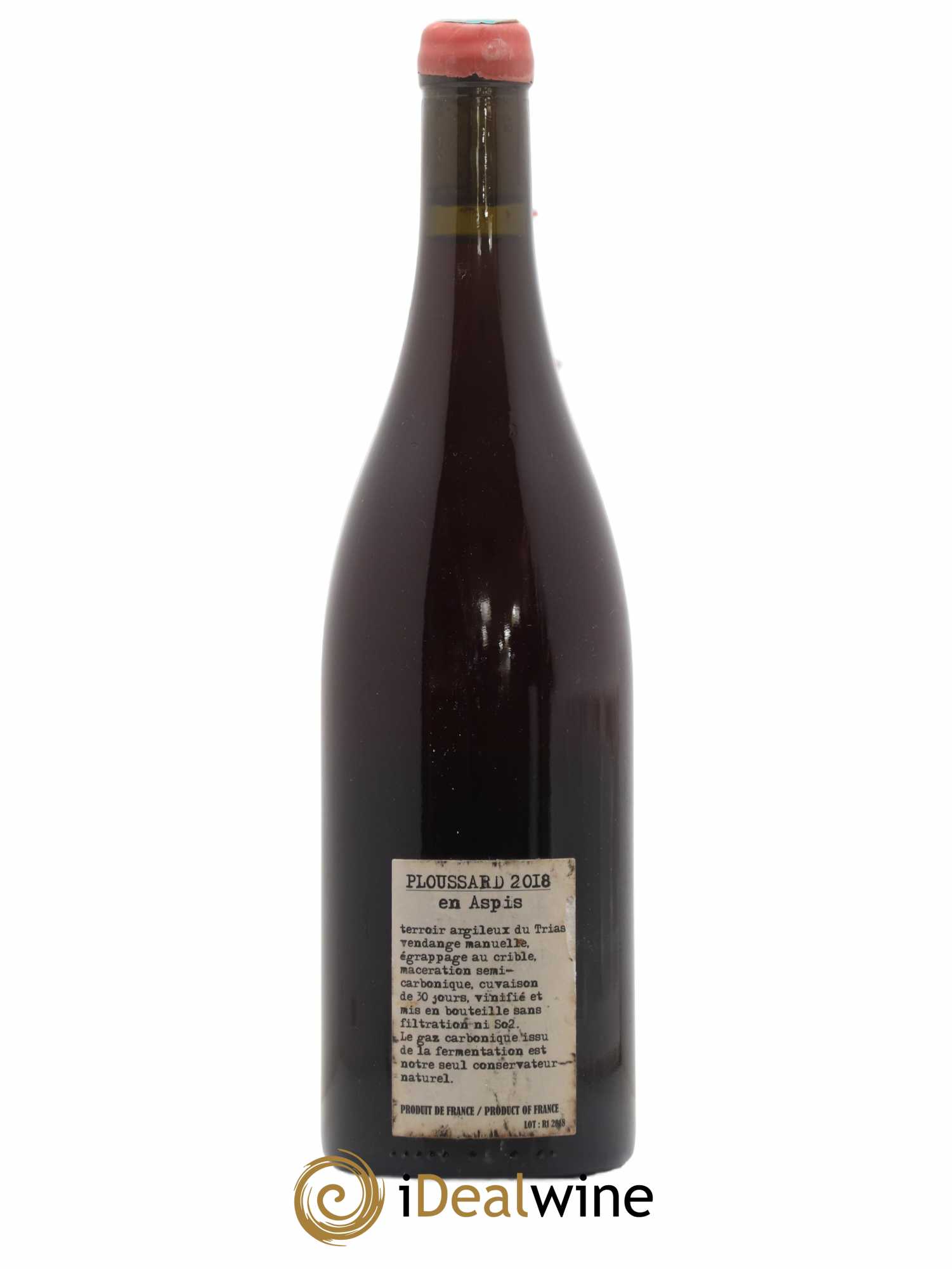 Arbois-Pupillin Ploussard En Aspis Adeline Houillon & Renaud Bruyère 2018 - Lot de 1 bouteille - 1