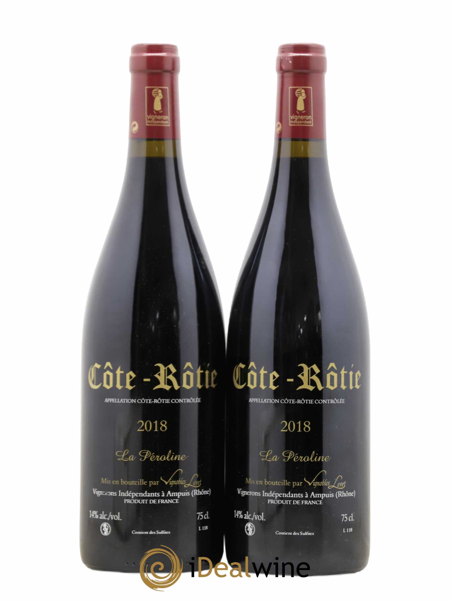 Côte-Rôtie La Péroline Vignobles Levet 2018 - Lot de 2 bouteilles - 1