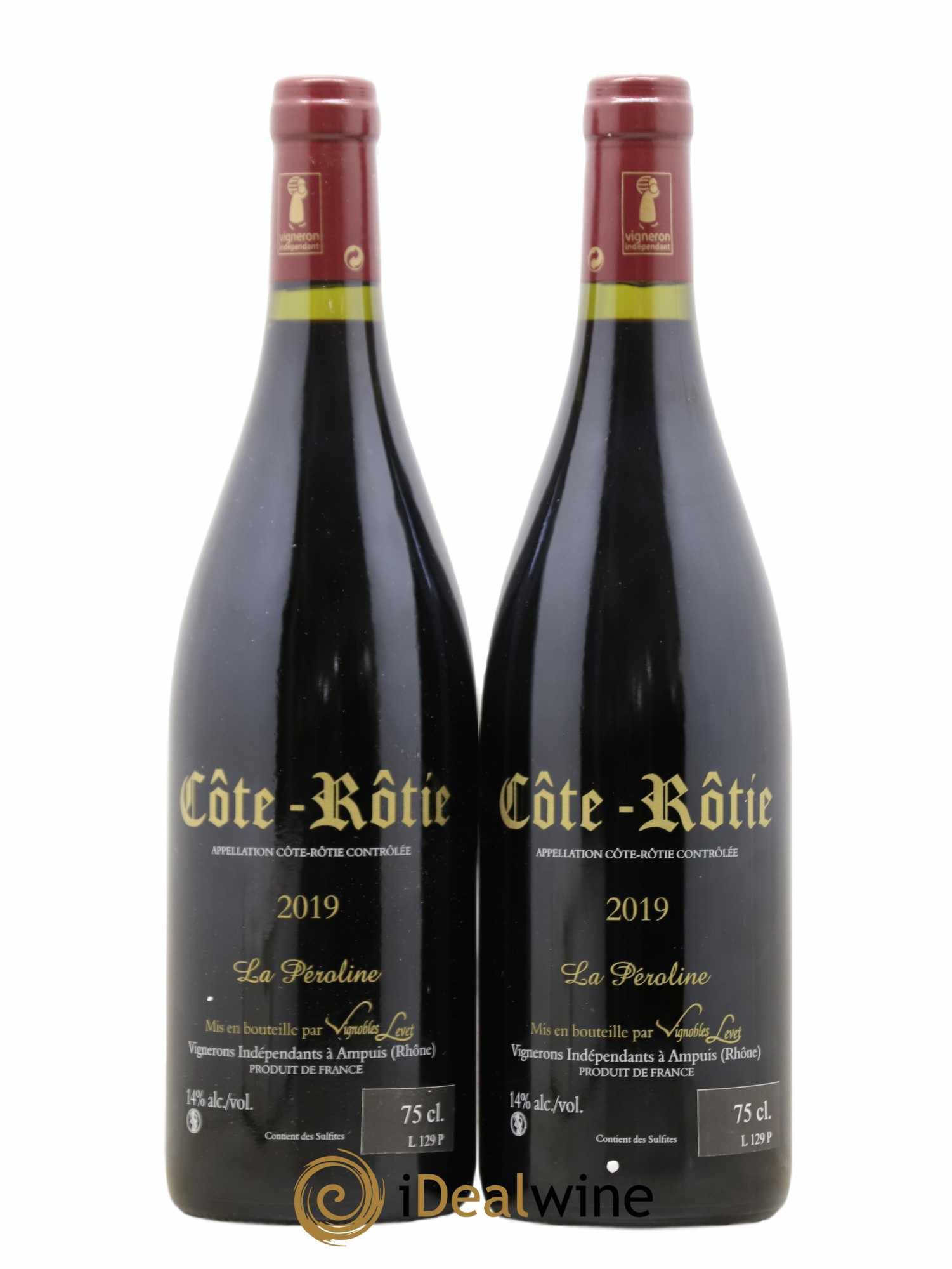 Côte-Rôtie La Péroline Vignobles Levet 2019 - Lot de 2 bouteilles - 1