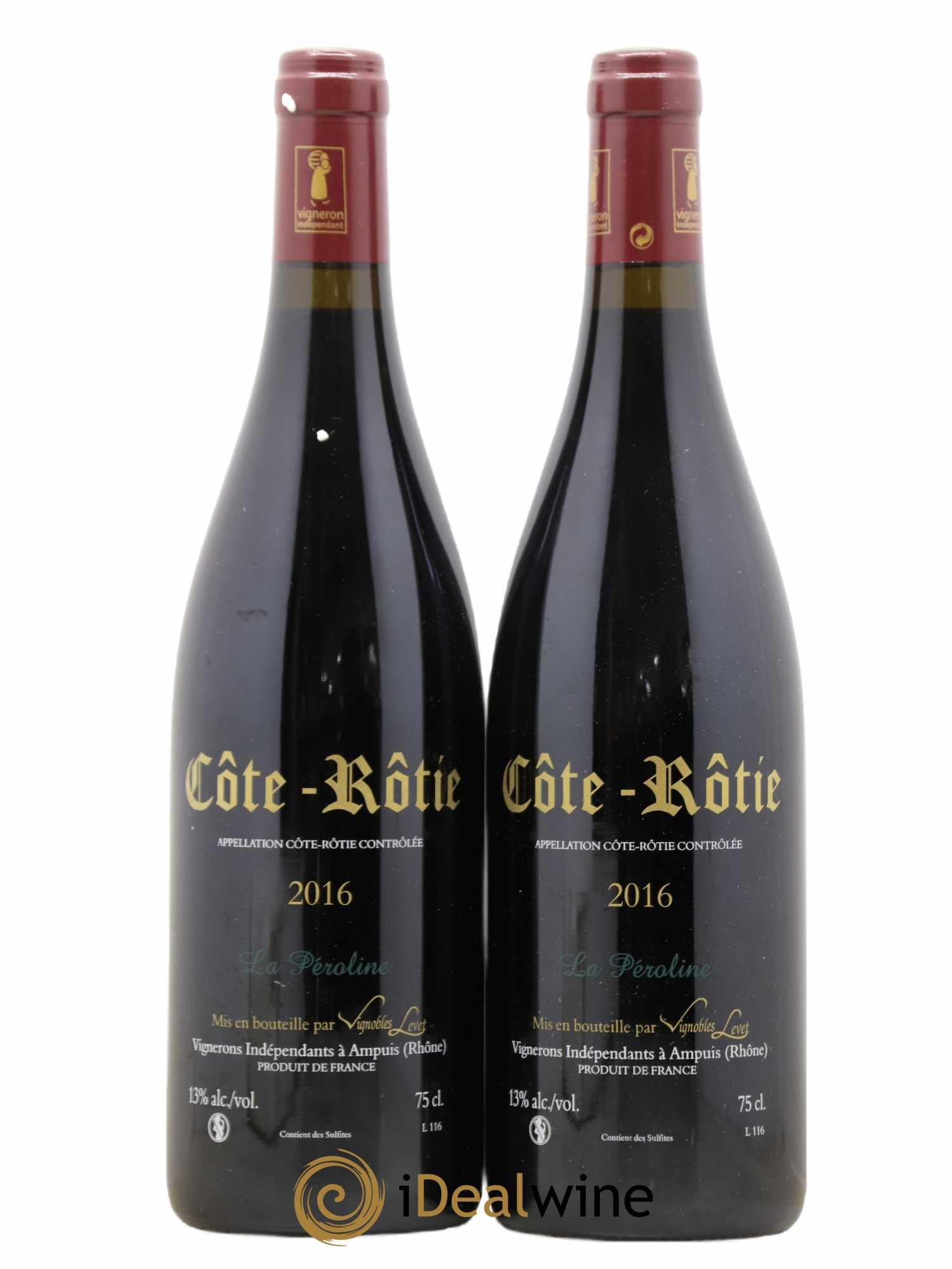 Côte-Rôtie La Péroline Vignobles Levet 2016 - Lot de 2 bouteilles - 1