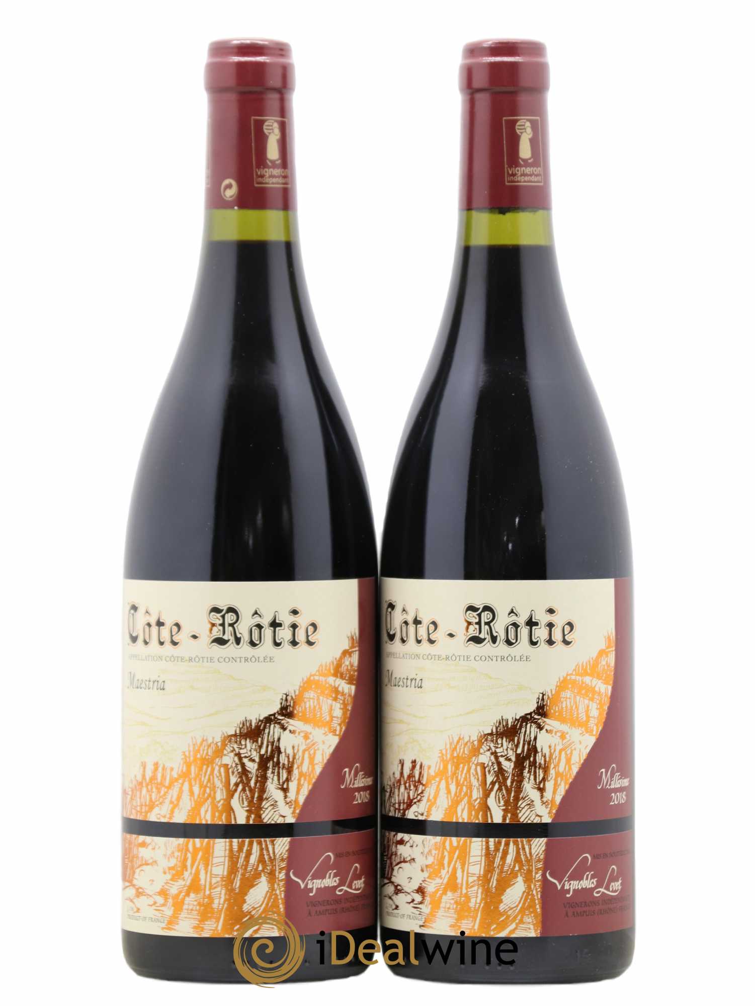 Côte-Rôtie Maestria Vignobles Levet 2018 - Lot de 2 bouteilles - 0