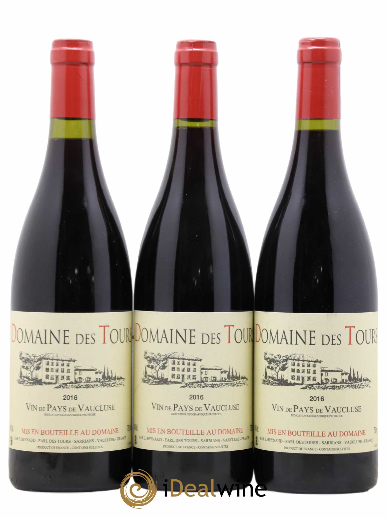 Vaucluse (Vin de Pays de Vaucluse) Domaine des Tours Emmanuel Reynaud 2016 - Lot de 3 bouteilles - 0