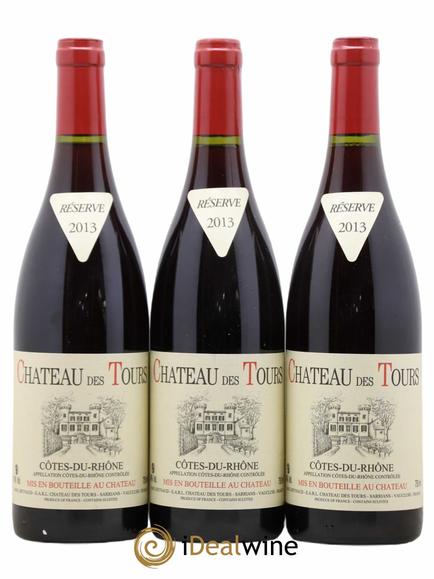 Côtes-du-Rhône Château des Tours Emmanuel Reynaud 2013 - Lot de 3 bouteilles - 0