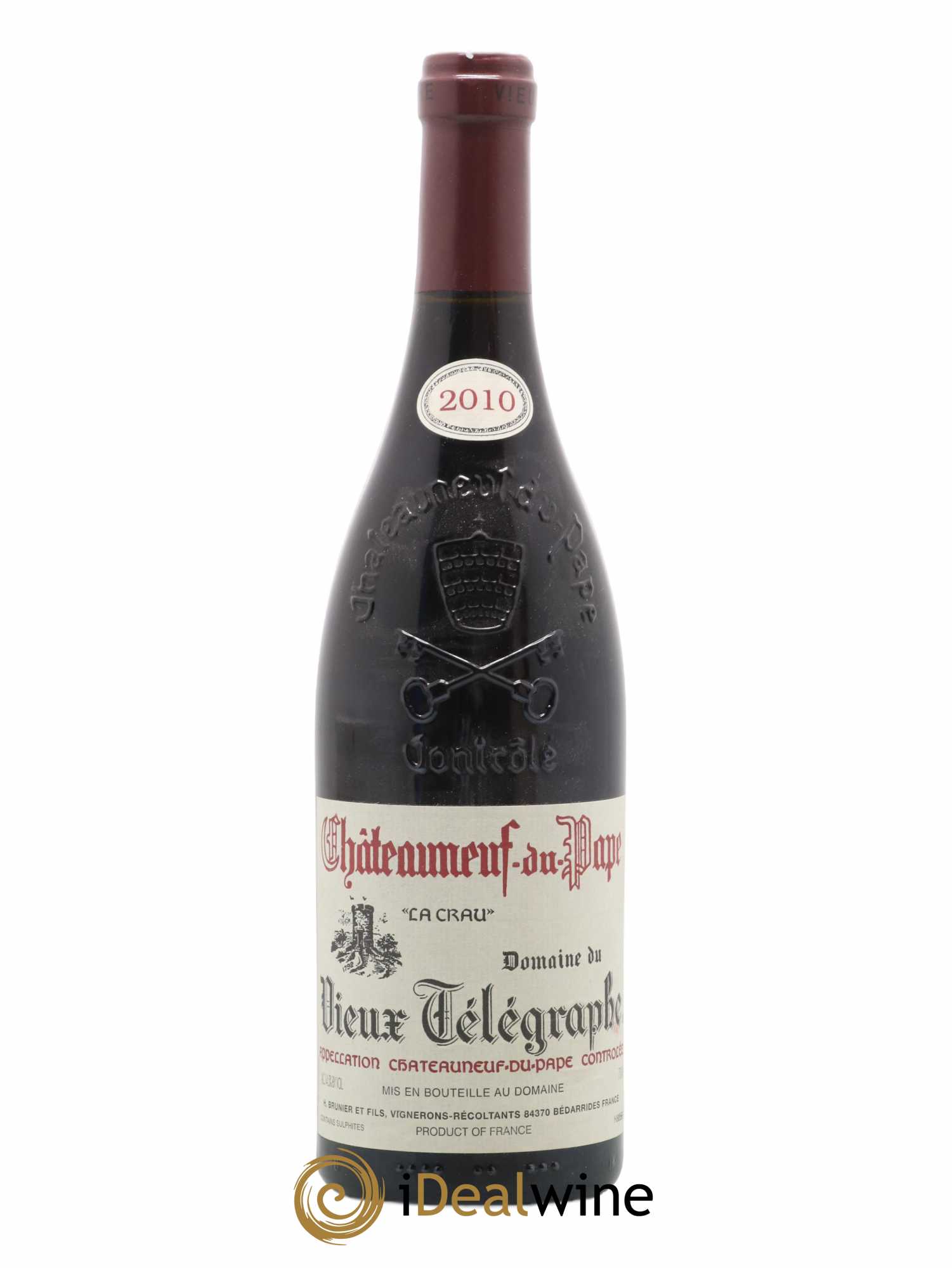 Châteauneuf-du-Pape Vieux Télégraphe (Domaine du) Vignobles Brunier (no reserve) 2010 - Lot of 1 bottle - 0