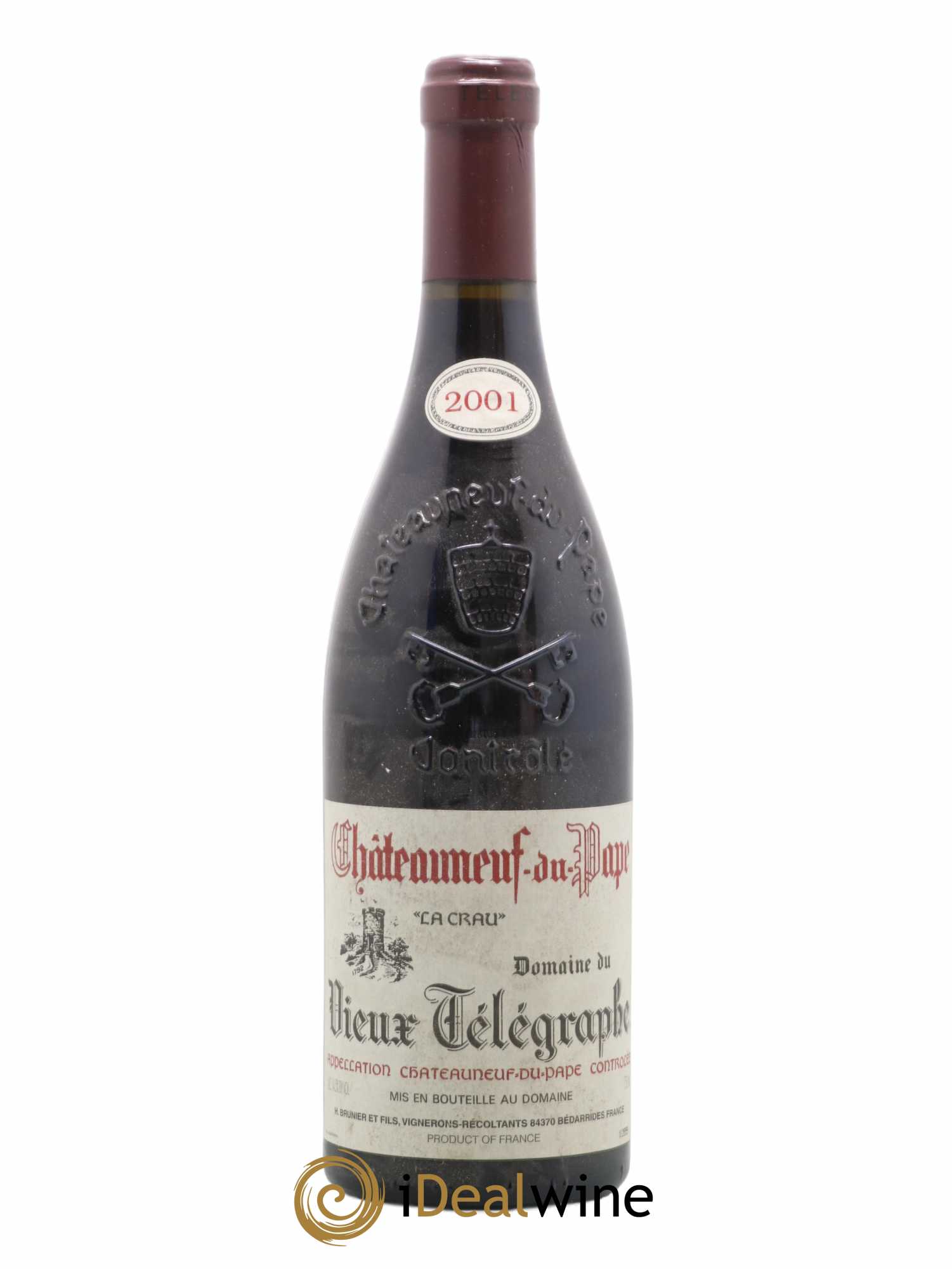 Châteauneuf-du-Pape Vieux Télégraphe (Domaine du) Vignobles Brunier (no reserve) 2001 - Lot of 1 bottle - 0