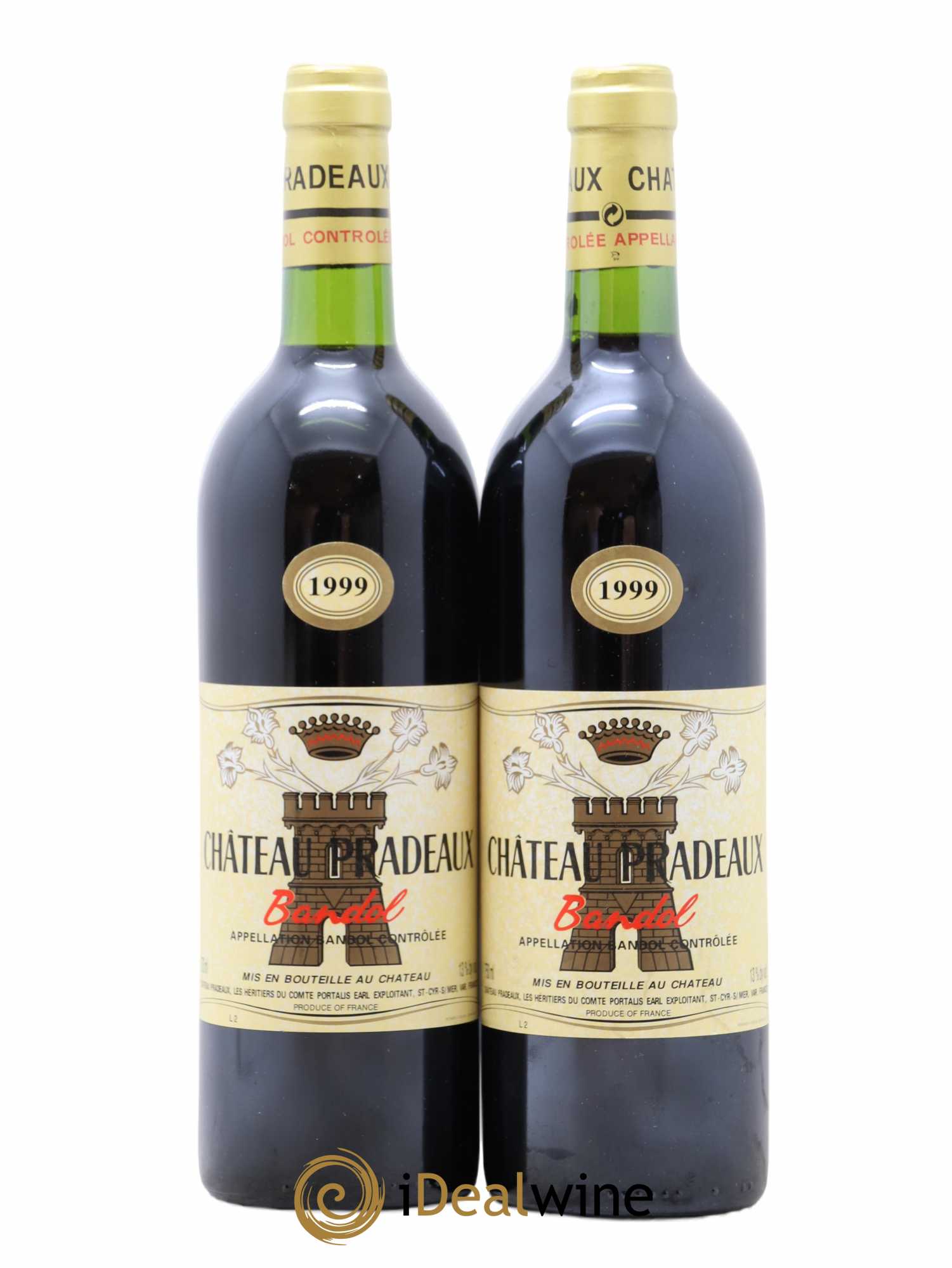 Bandol Château Pradeaux Famille Portalis 1999 - Lot de 2 bouteilles - 0