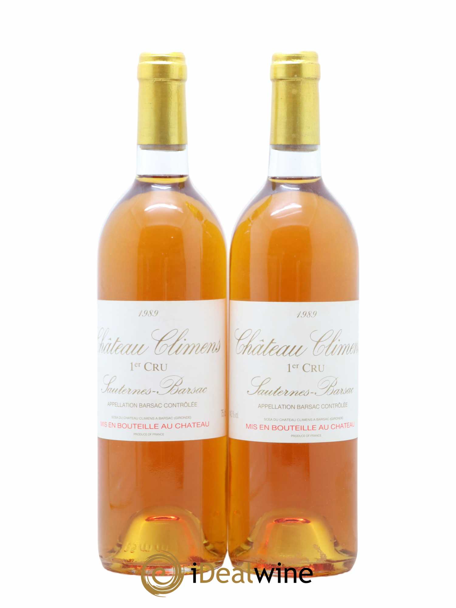 Château Climens 1er Grand Cru Classé 1989 - Lotto di 2 bottiglie - 0