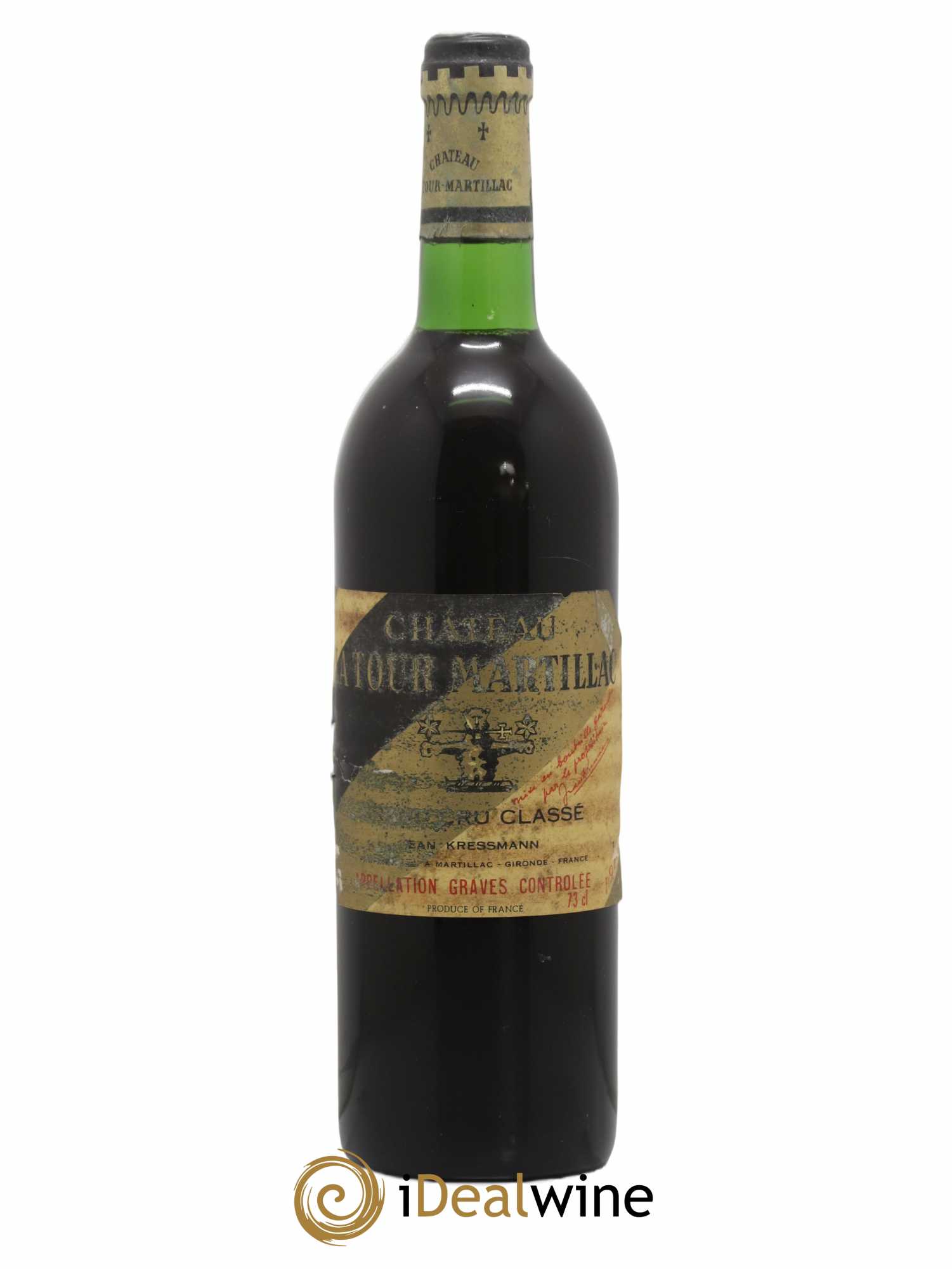 Château Latour-Martillac Cru Classé de Graves 1973 - Lot de 1 bouteille - 0
