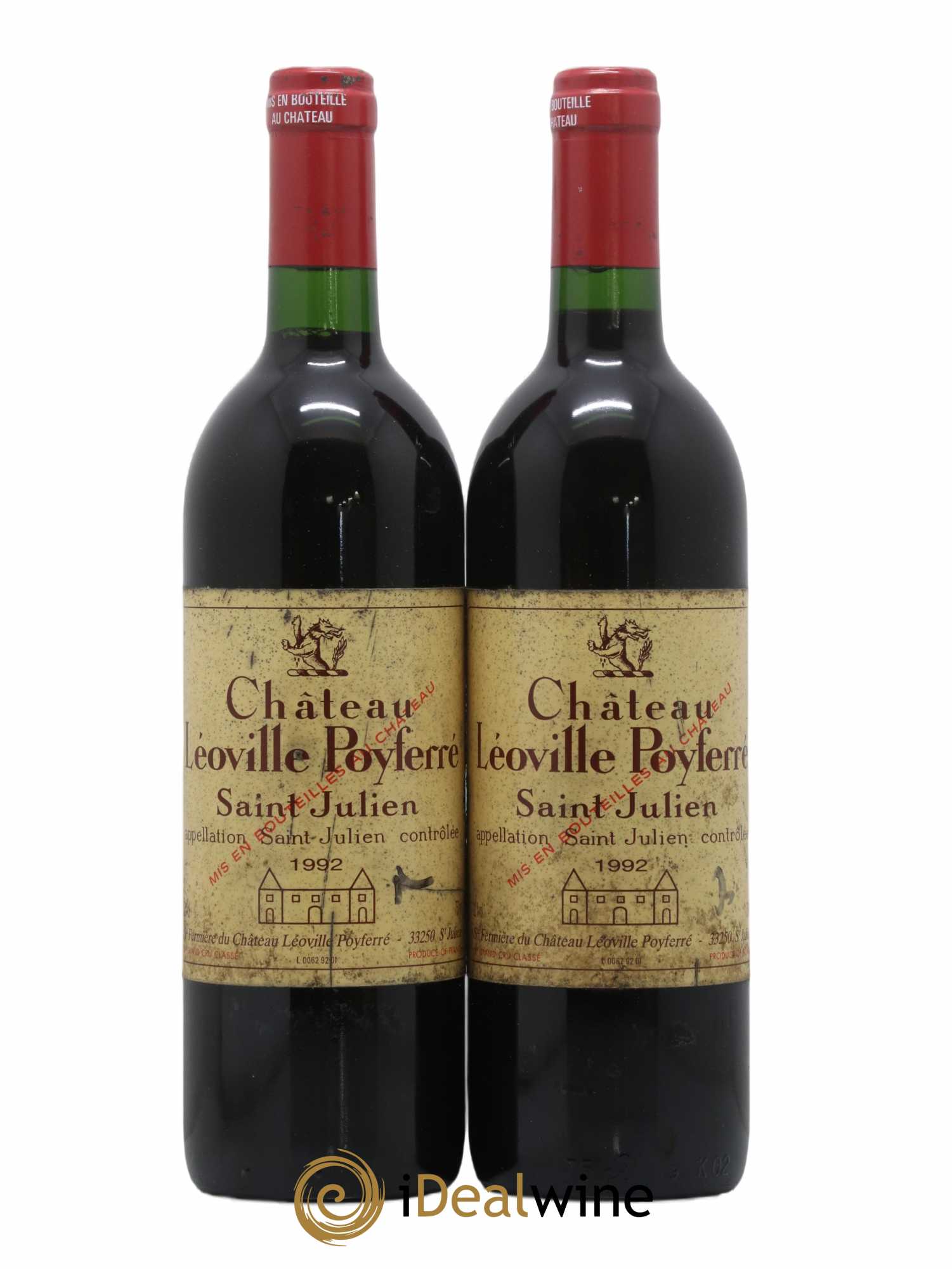 Château Léoville Poyferré 2ème Grand Cru Classé 1992 - Lot de 2 bouteilles - 0