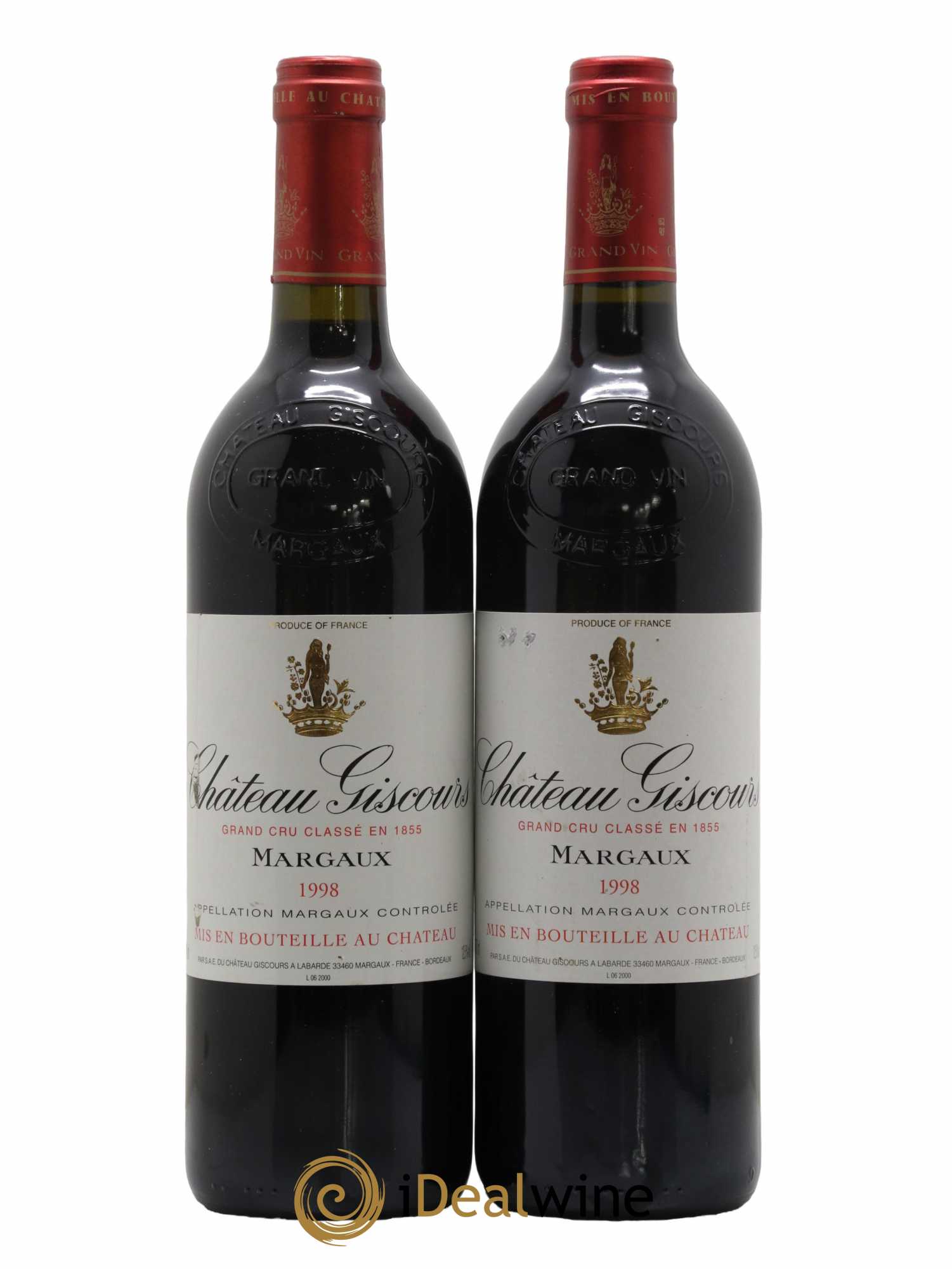Château Giscours 3ème Grand Cru Classé 1998 - Lot de 2 bouteilles - 0